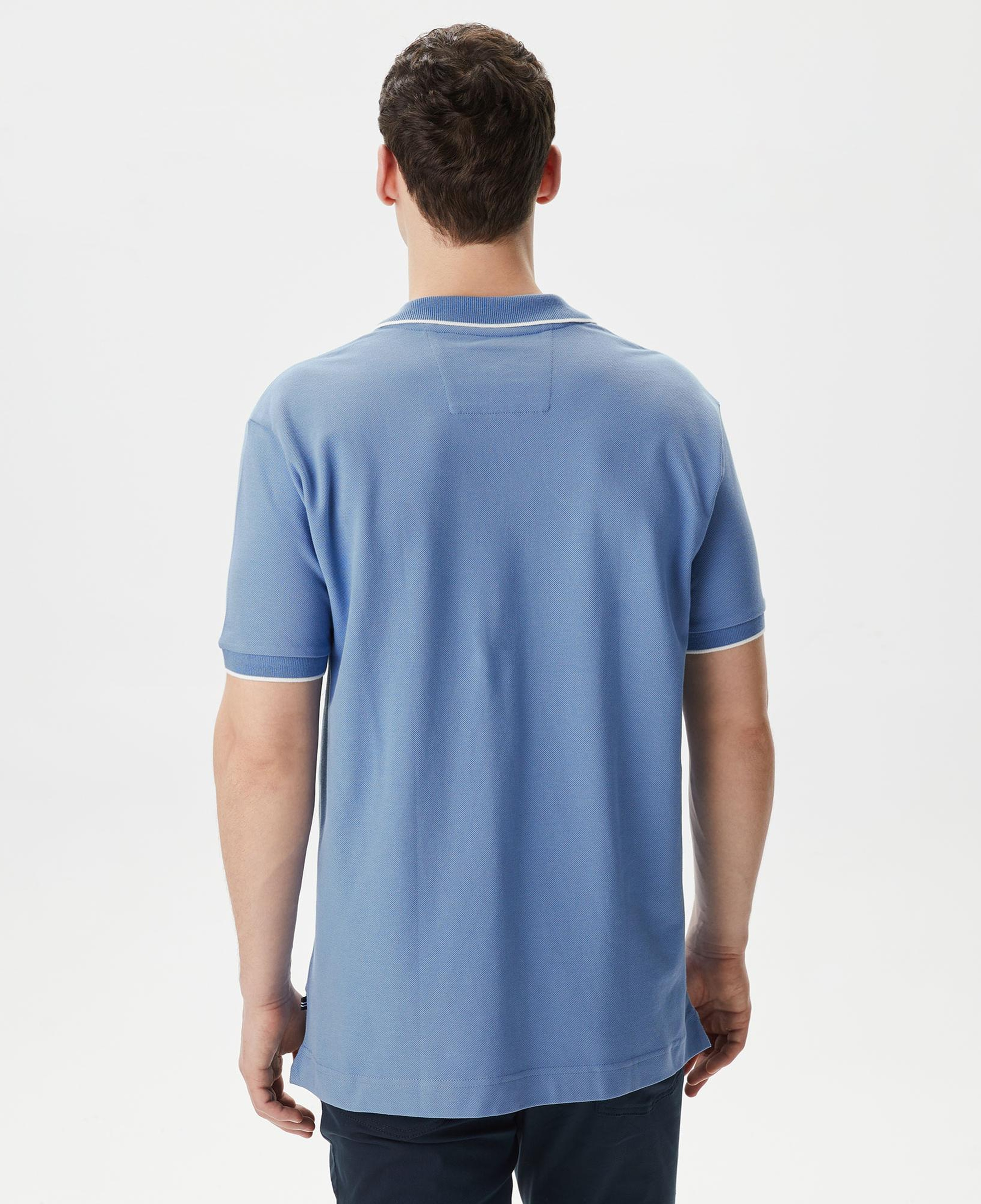 Nautica Erkek Mavi Classic Fit Kısa Kollu Polo Yaka T-Shirt