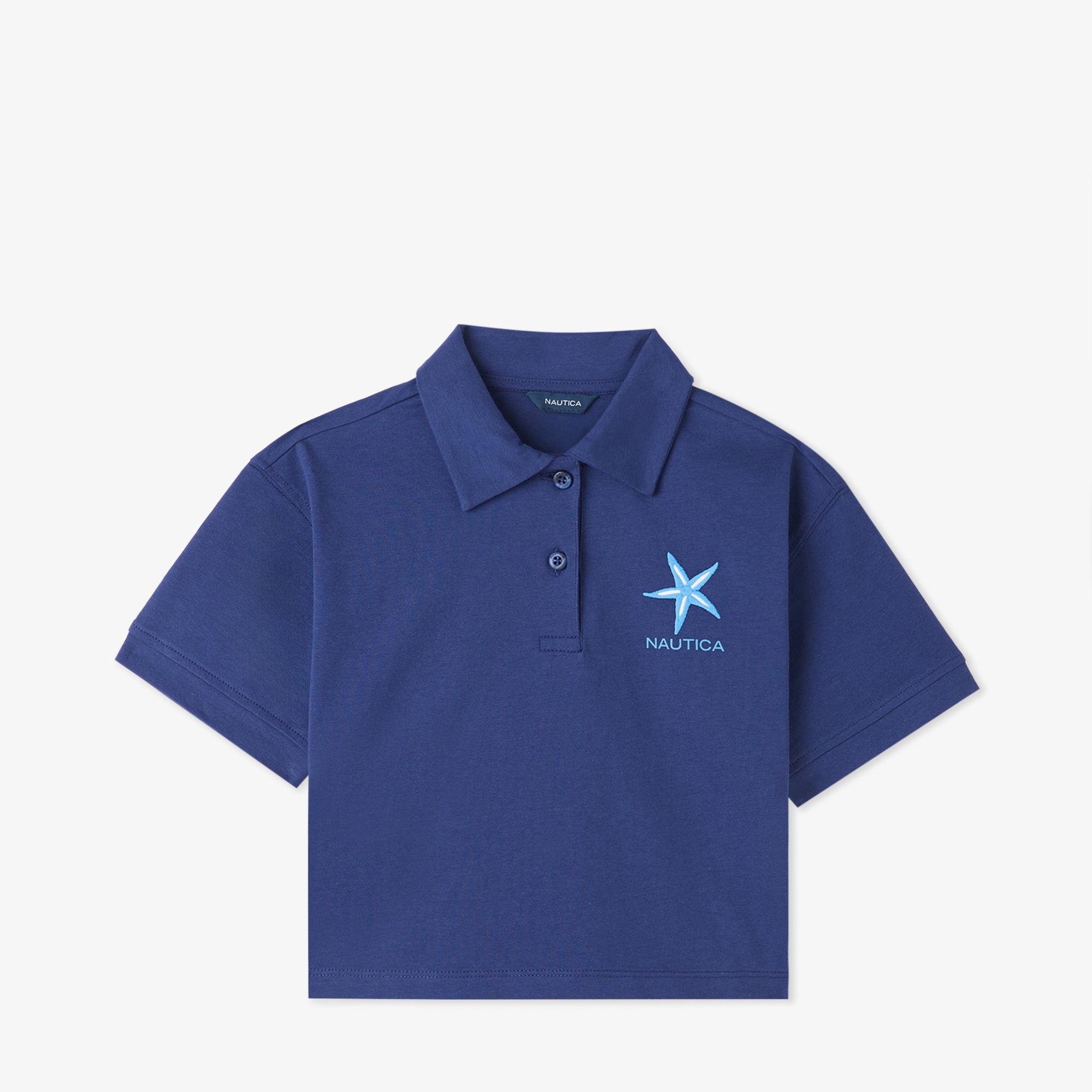 Nautica Kız Çocuk Lacivert Regular Fit Polo Yaka T-Shirt