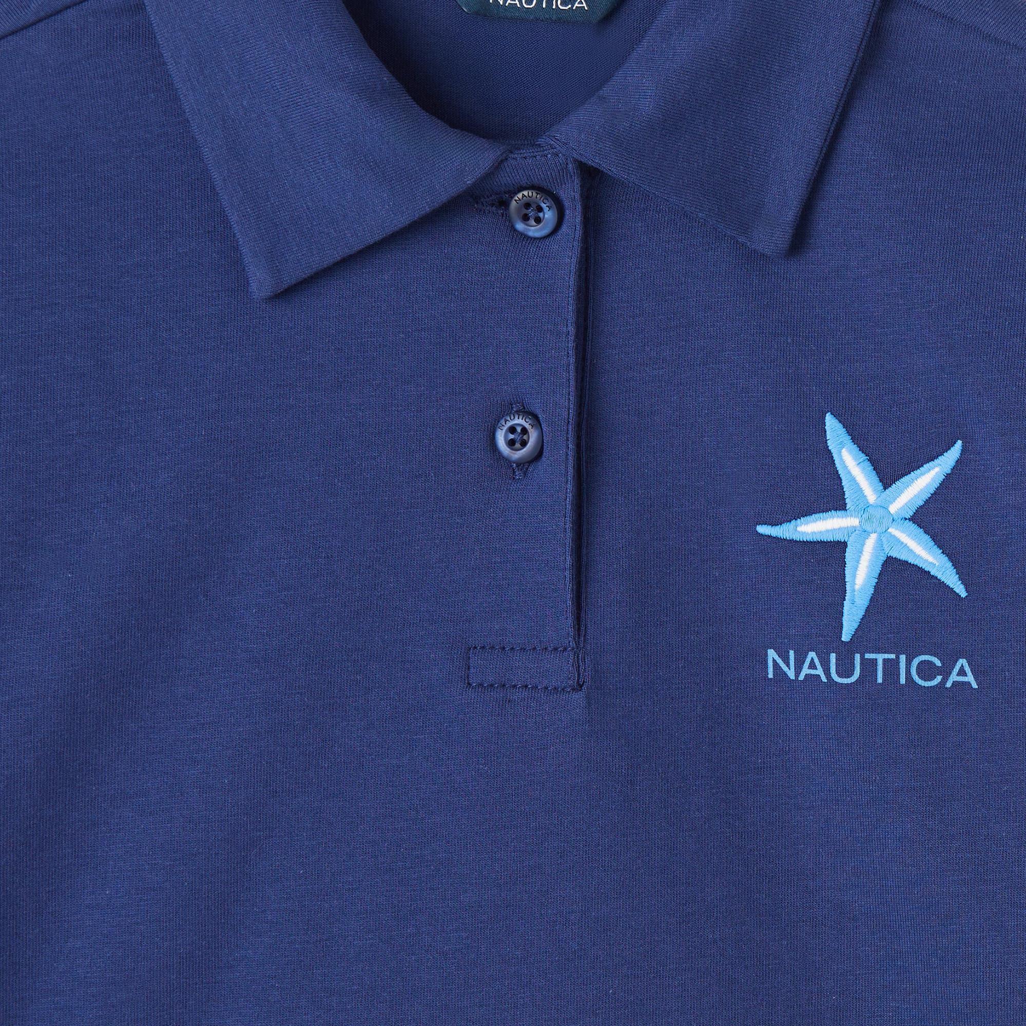 Nautica Kız Çocuk Lacivert Regular Fit Polo Yaka T-Shirt