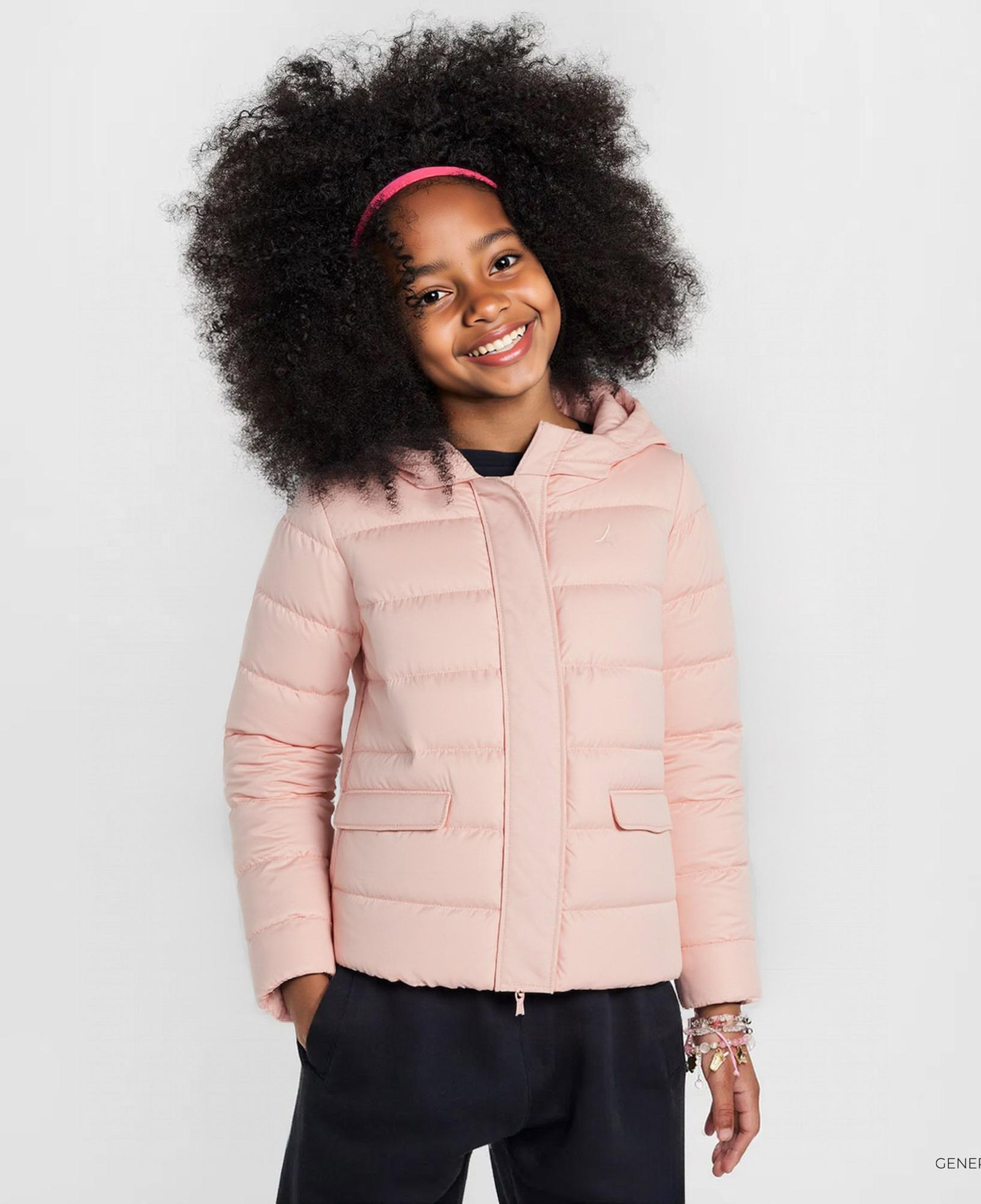 Nautica Kız Çocuk Pembe Kapüşonlu Mont