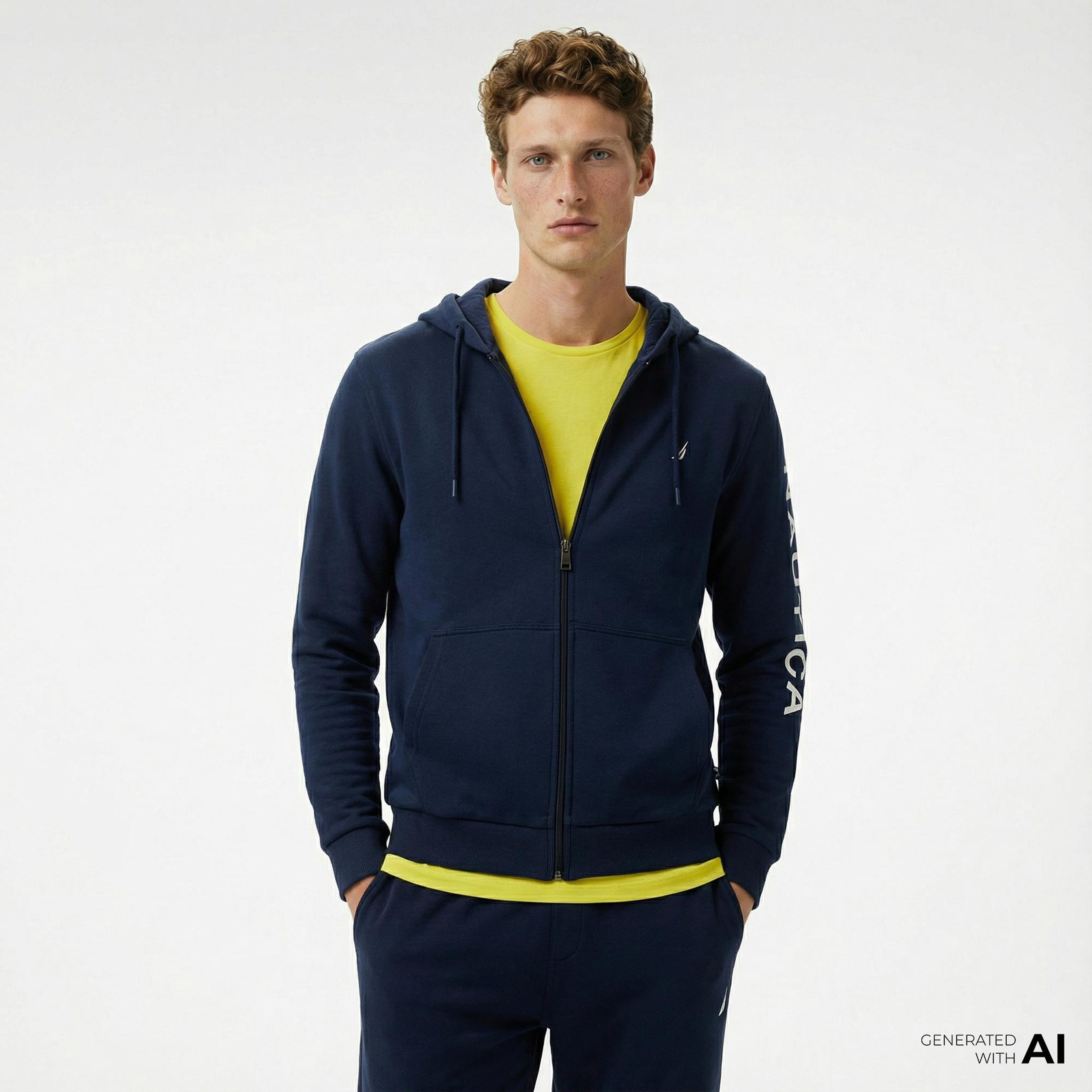 Nautica Erkek Lacivert Standart Fit Sweatshirt