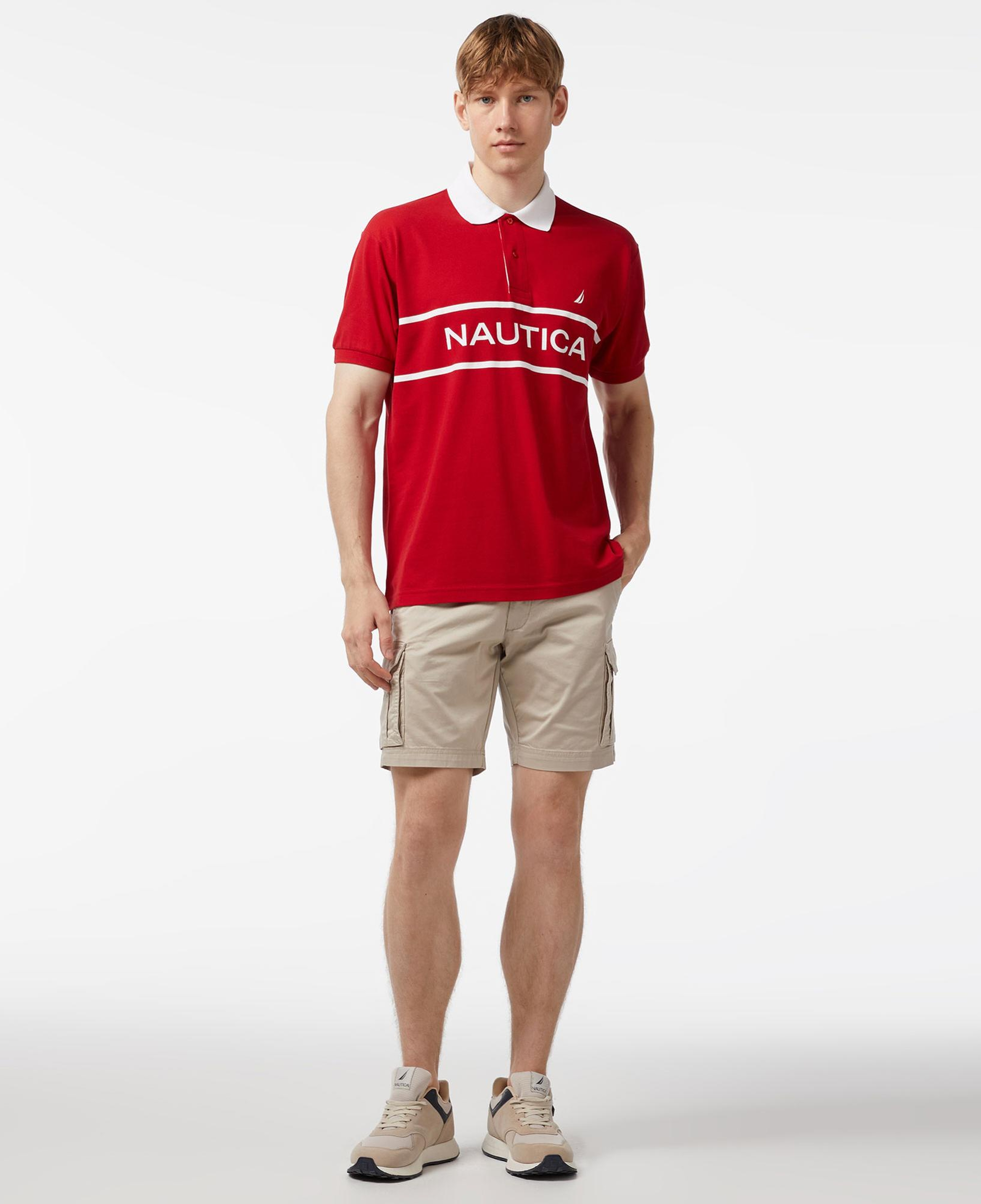 Nautica Erkek Kırmızı Classic Fit Kısa Kollu Polo Yaka T-Shirt
