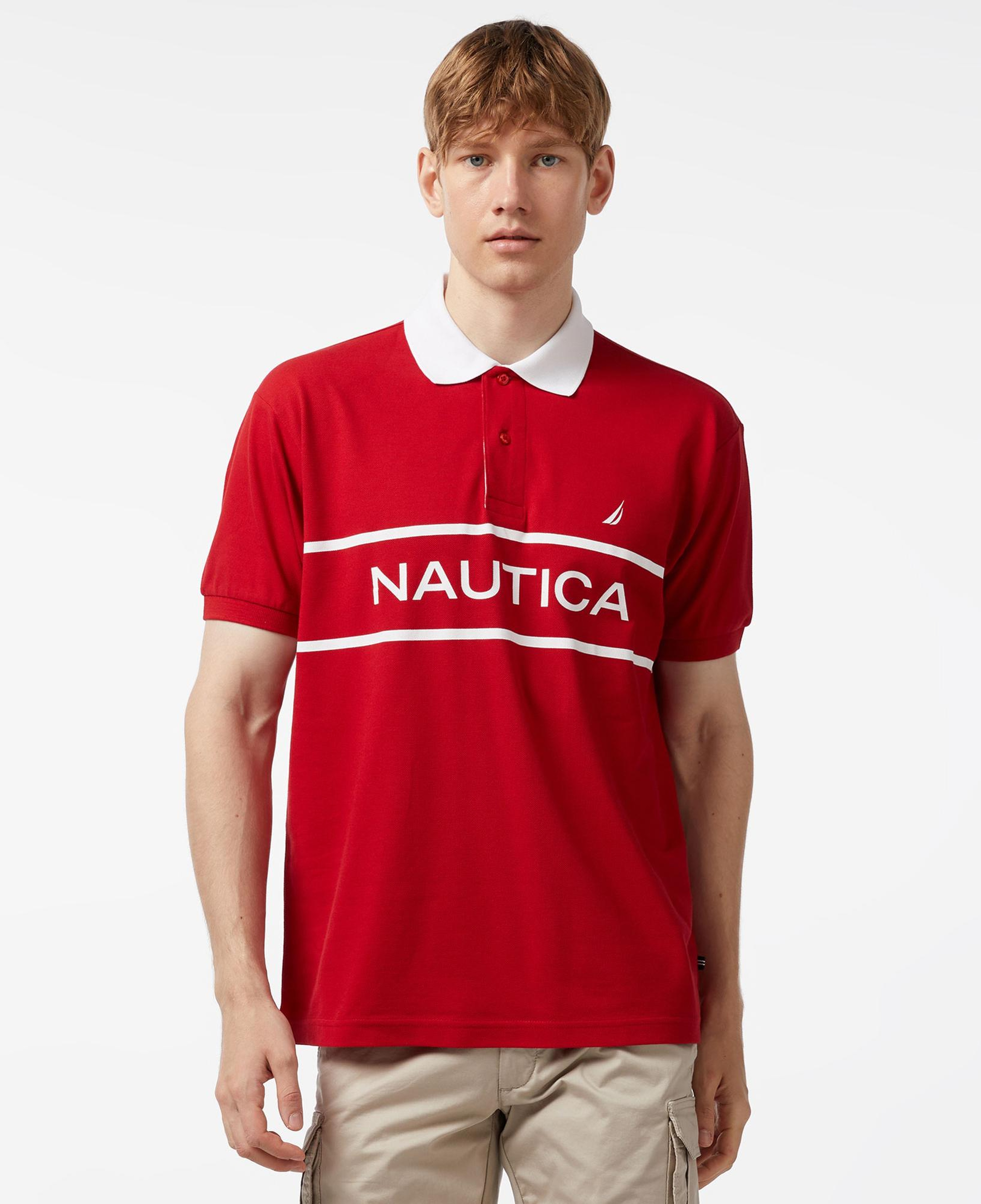 Nautica Erkek Kırmızı Classic Fit Kısa Kollu Polo Yaka T-Shirt