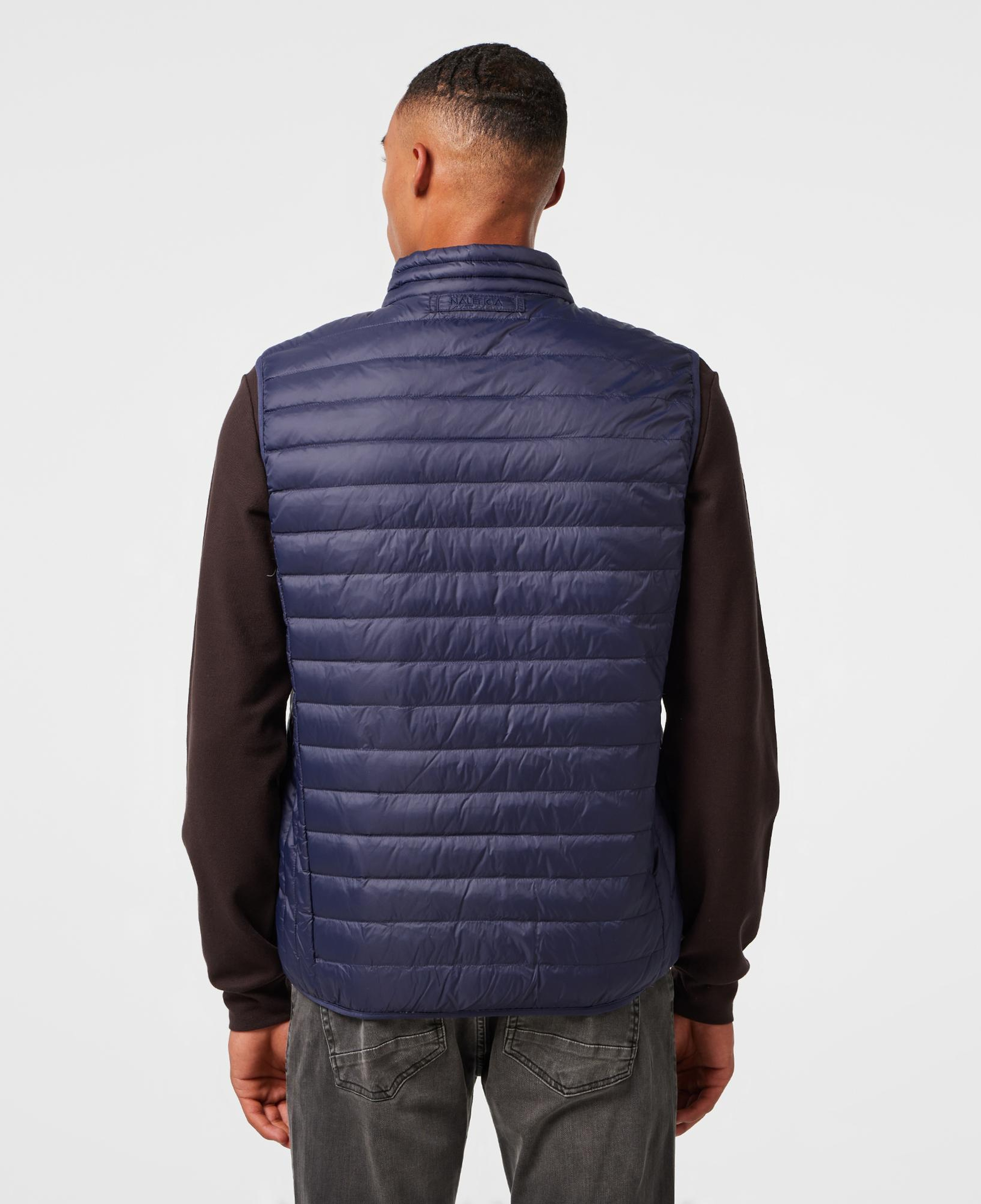 Nautica Erkek Lacivert Su Kaydırma Özellikli Kaz Tüyü Yelek