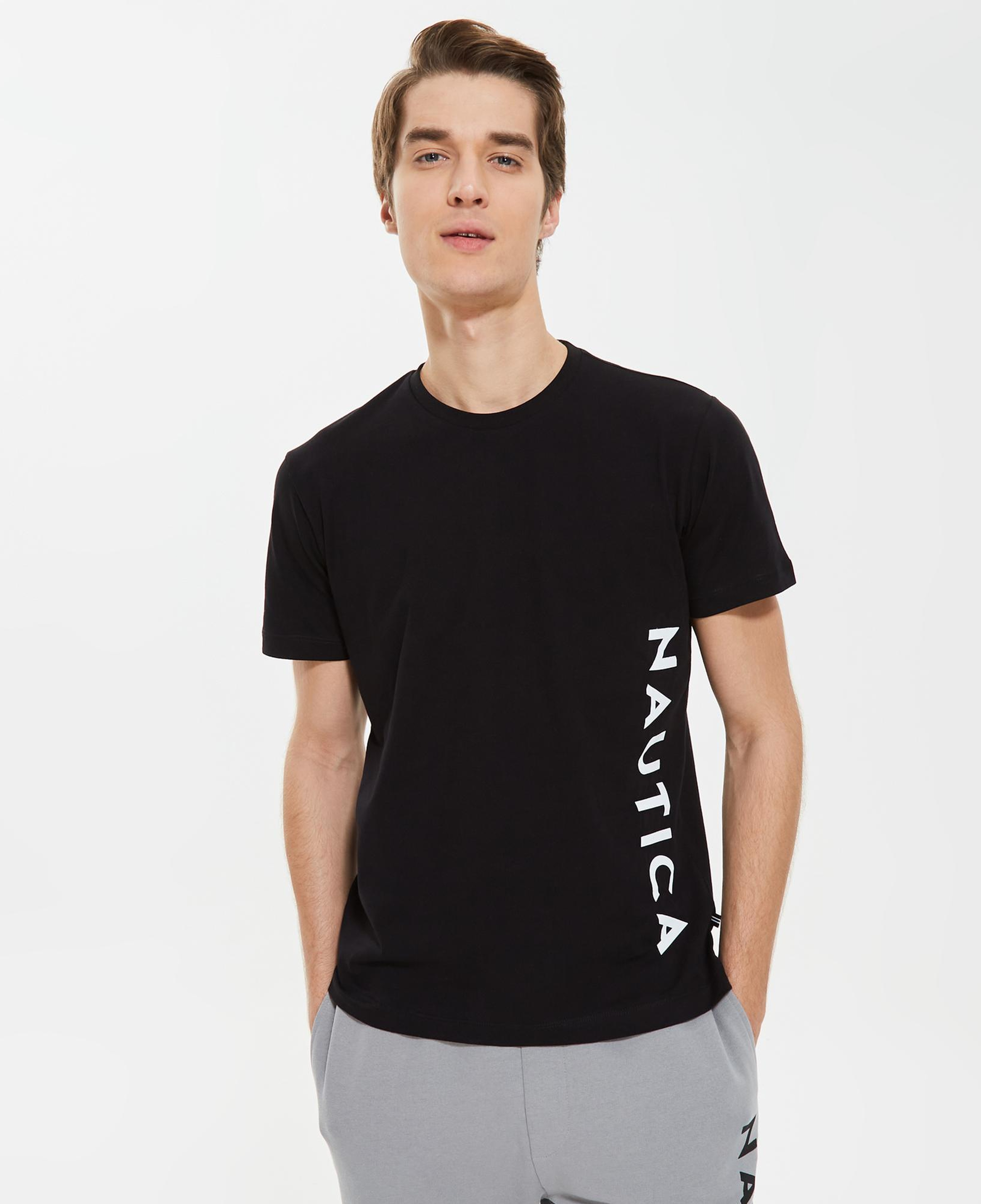 Nautica Erkek Siyah Standart Fit T-Shirt
