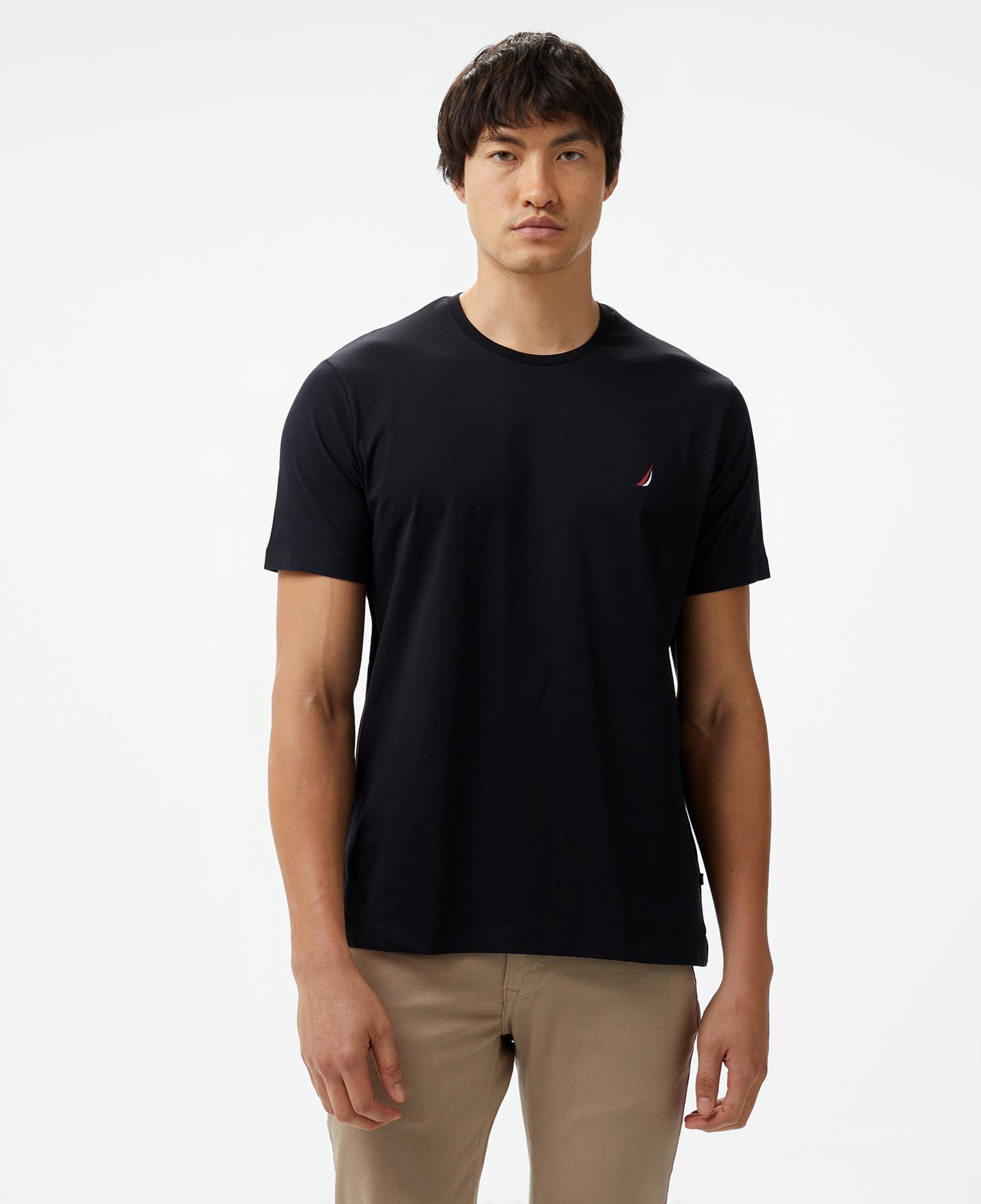 Nautica Erkek Siyah Standart Fit T-Shirt