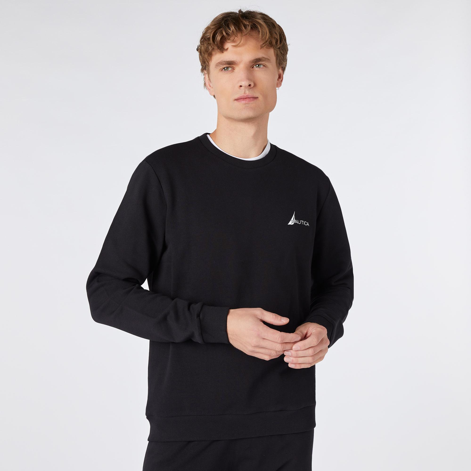 Nautica Erkek Siyah Standart Fit Sweatshirt