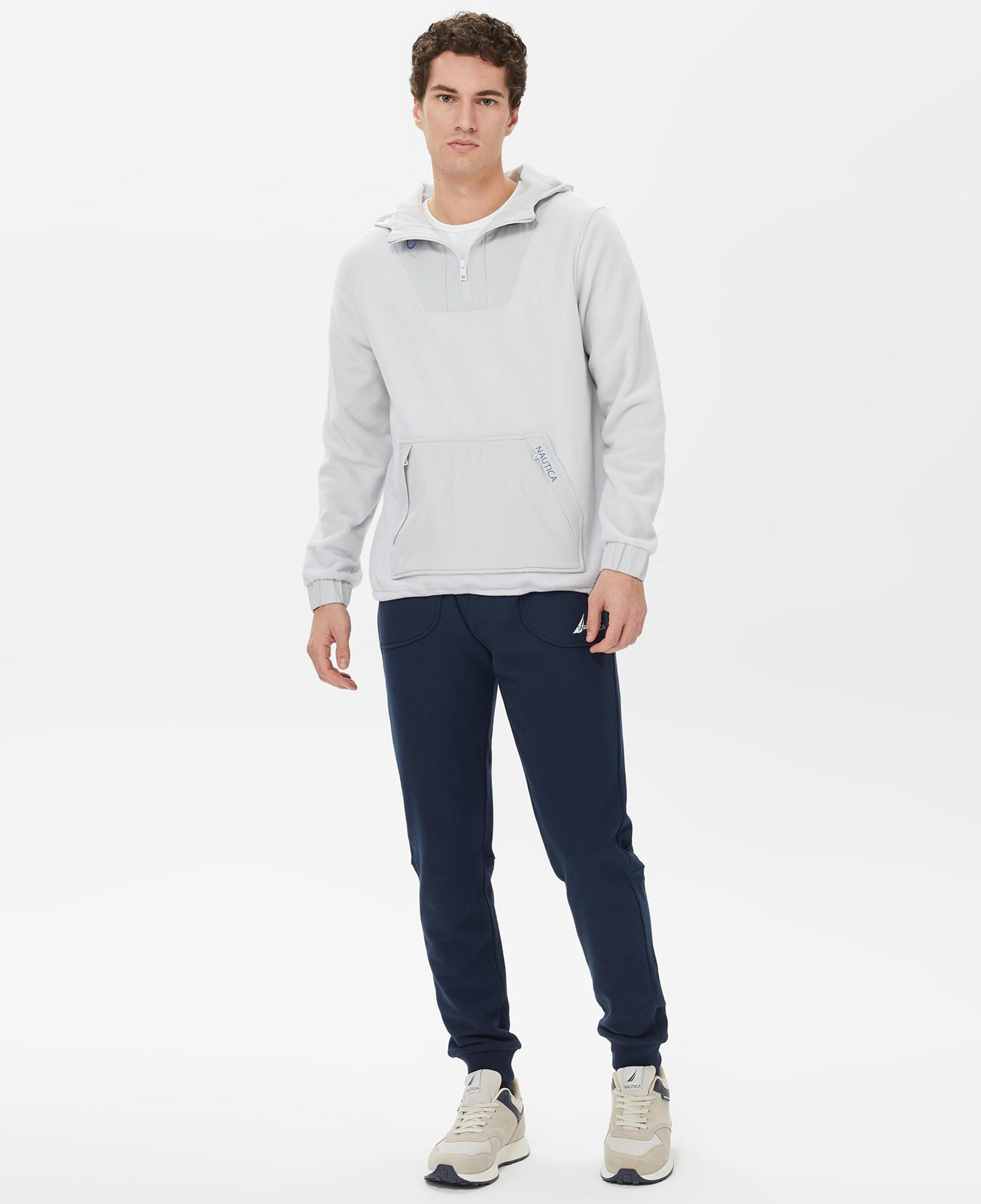 Nautica Erkek Gri Standart Fit Kapüşonlu Sweatshirt