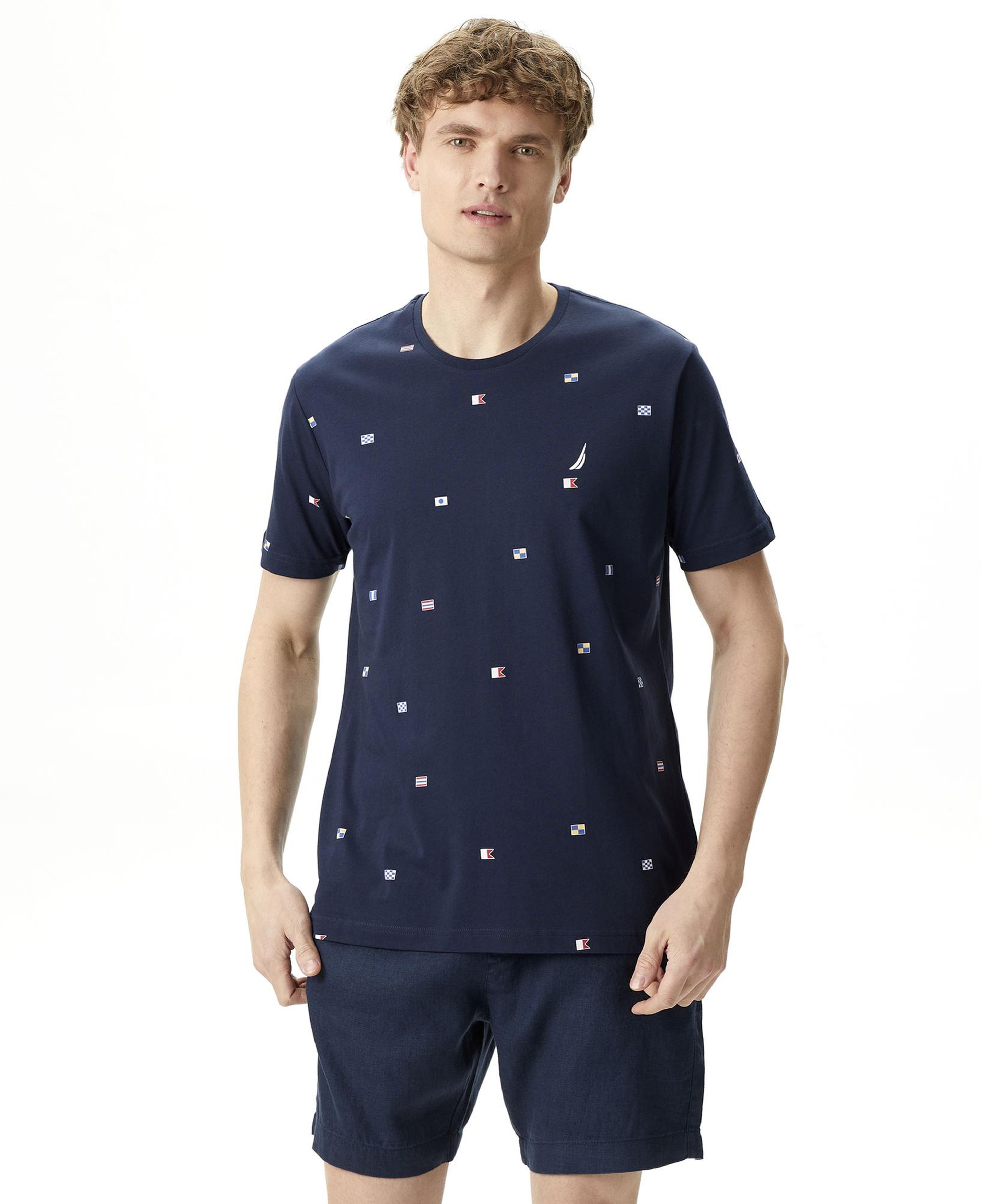 Nautica Erkek Lacivert Standart Fit T-Shirt