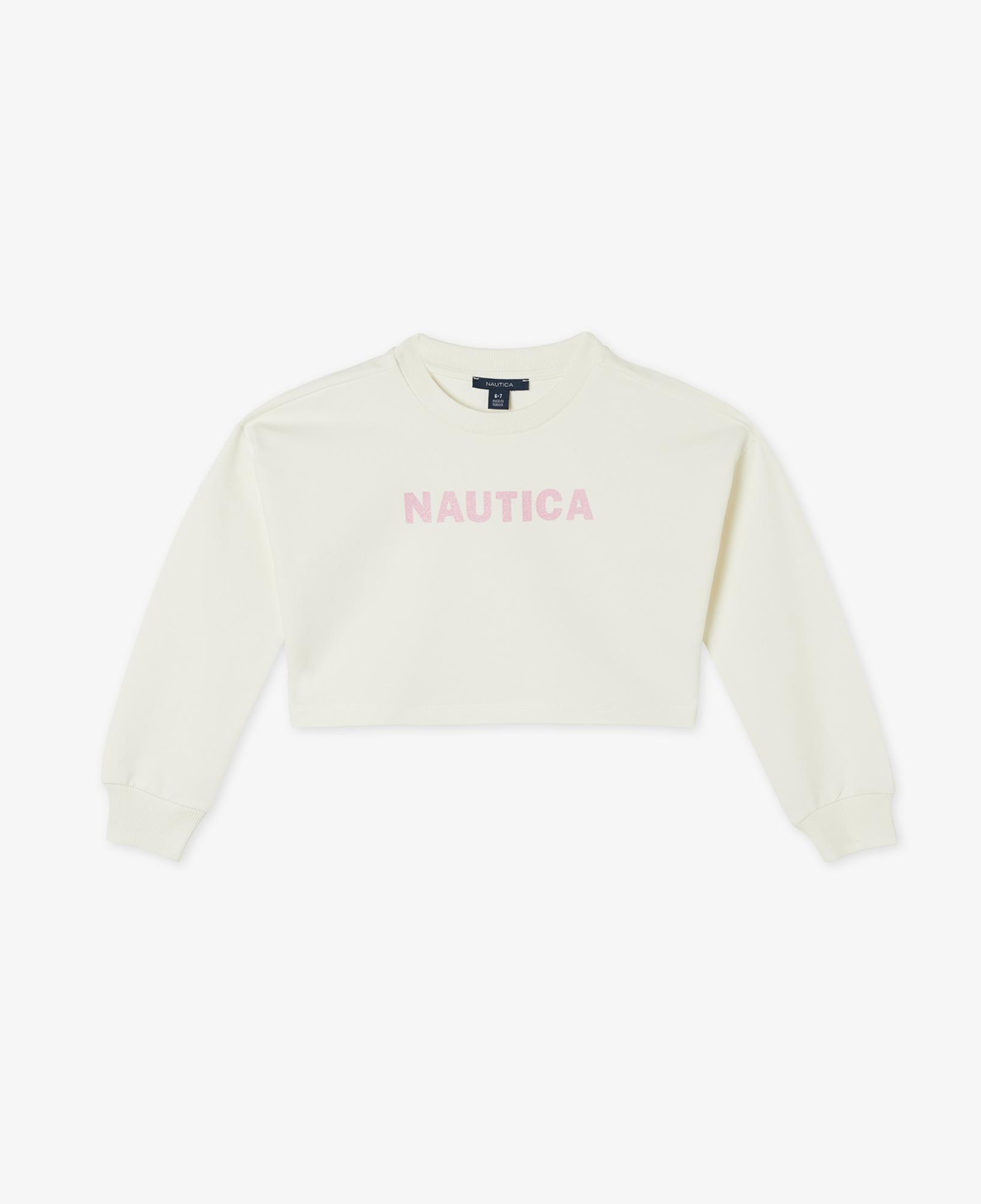 Nautica Kız Çocuk Beyaz Oversize Sweatshirt