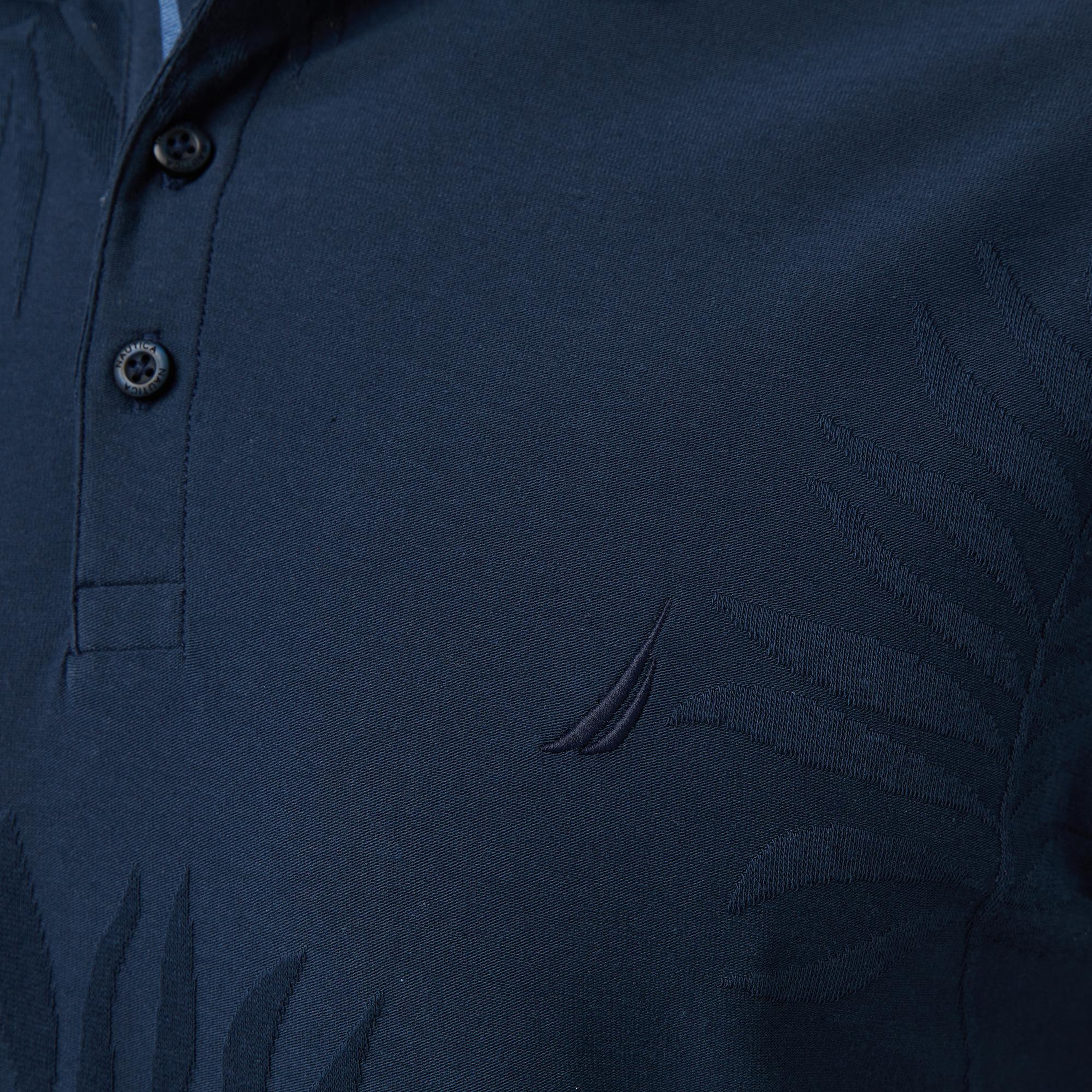 Nautica Erkek Lacivert Classic Fit Desenli Polo
