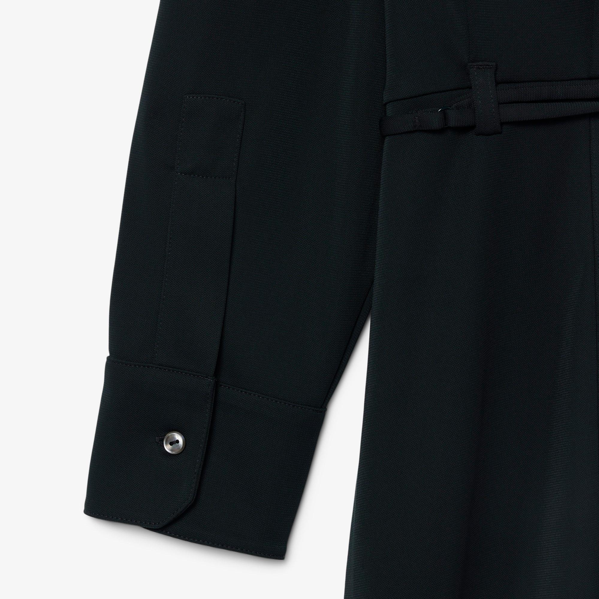 Lacoste Runway Kadın Polo Yaka Koyu Yeşil Elbise