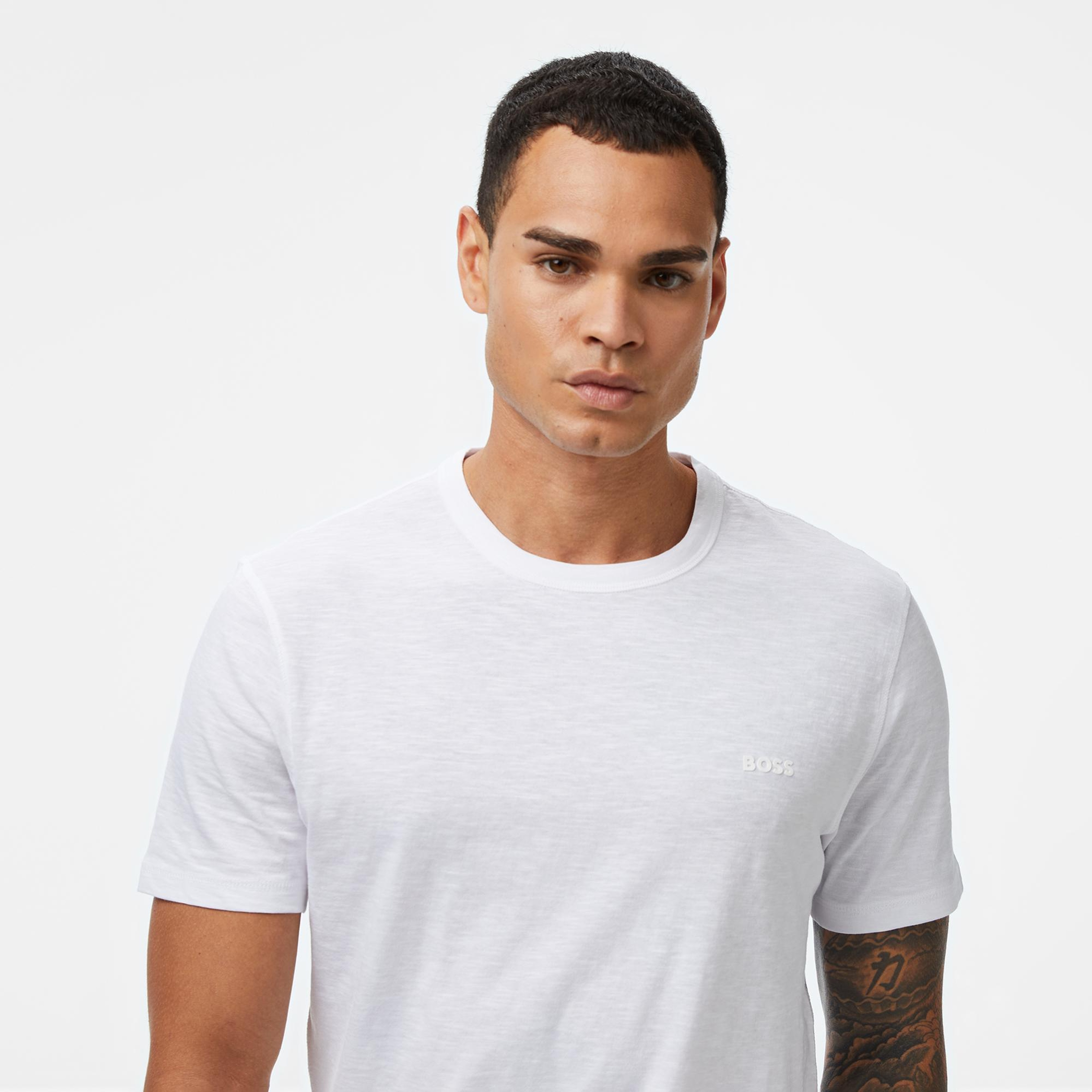 Boss Tegood Erkek Beyaz T-Shirt