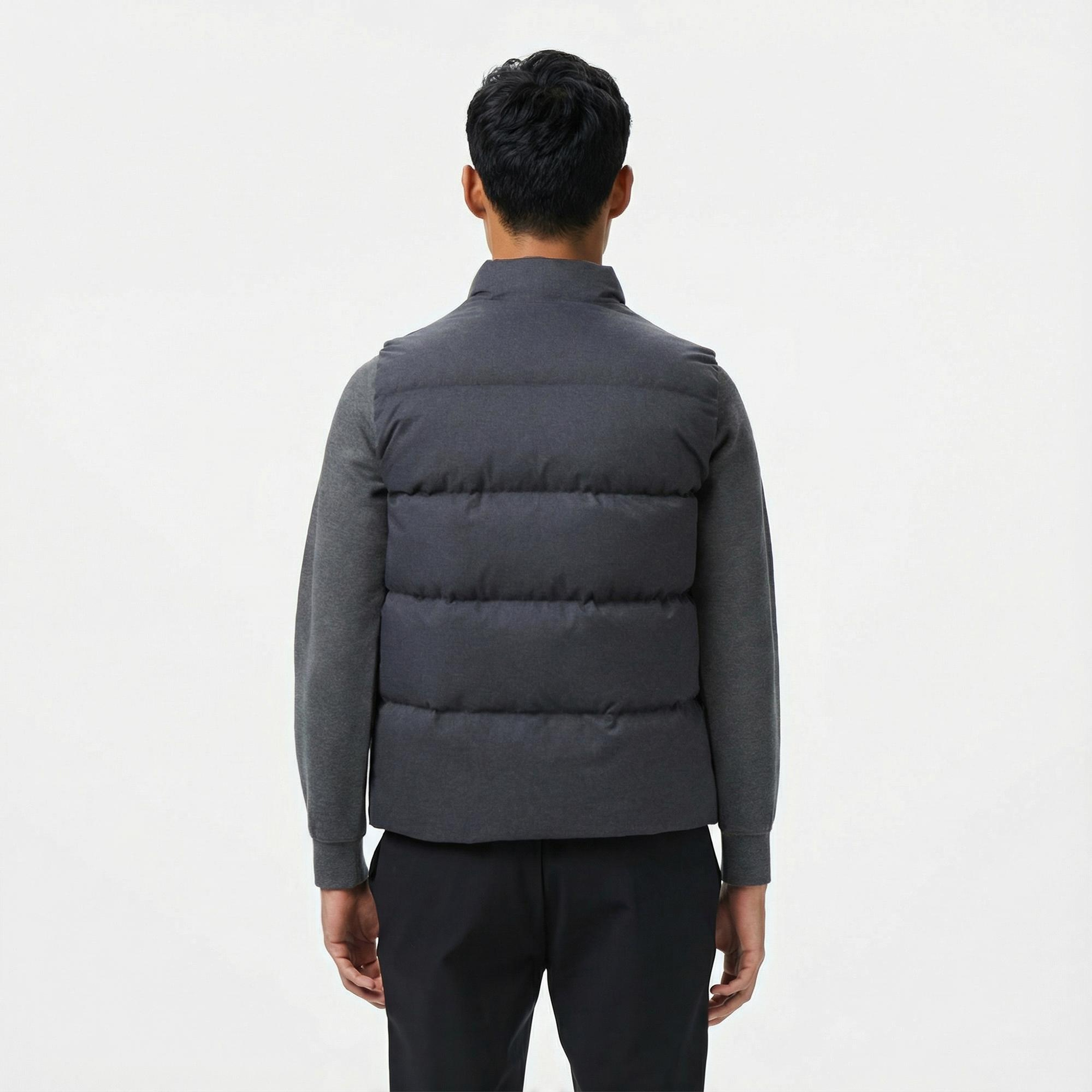 Lacoste Erkek Dik Yaka Koyu Gri Yelek