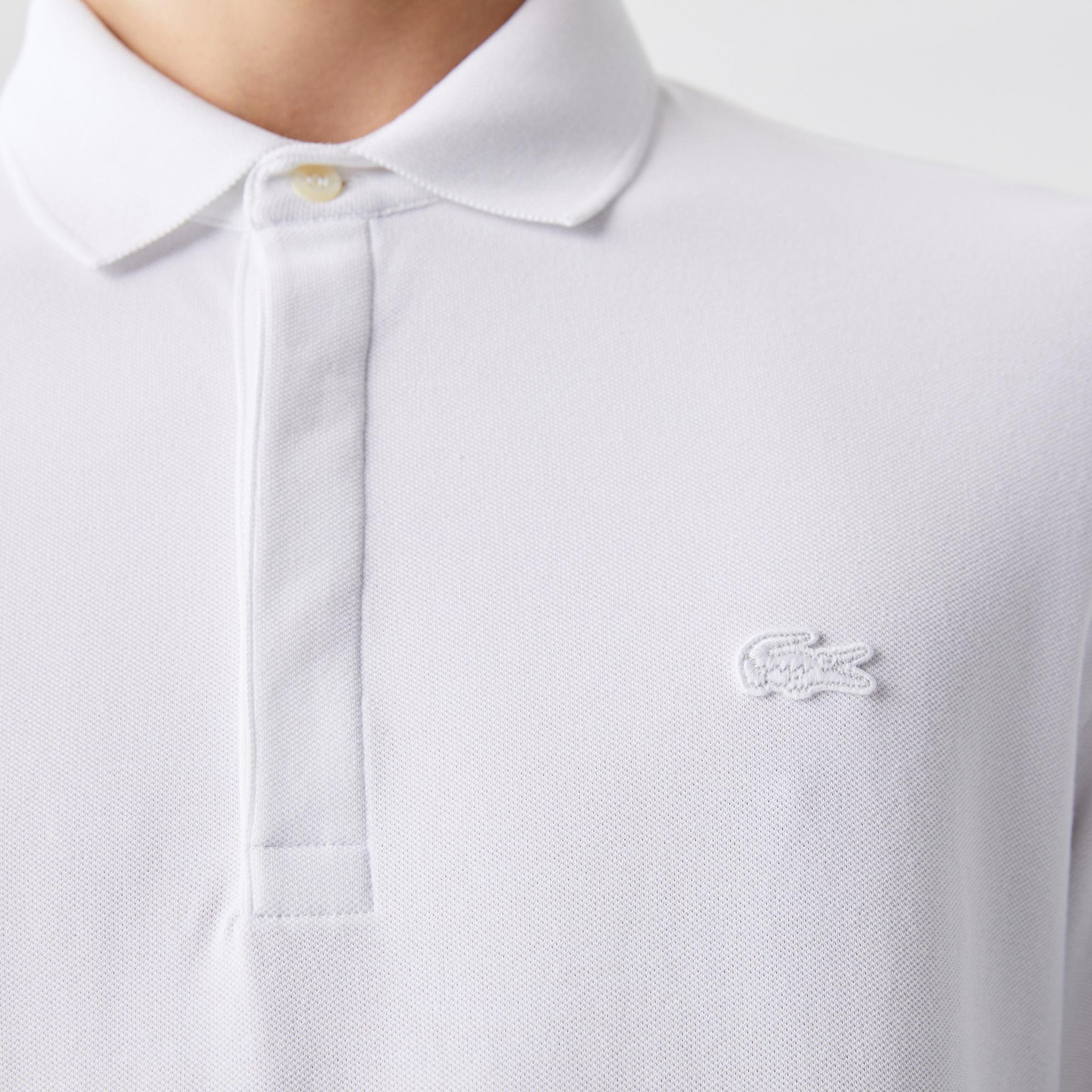 Lacoste Erkek Regular Fit Uzun Kollu Beyaz Paris Polo