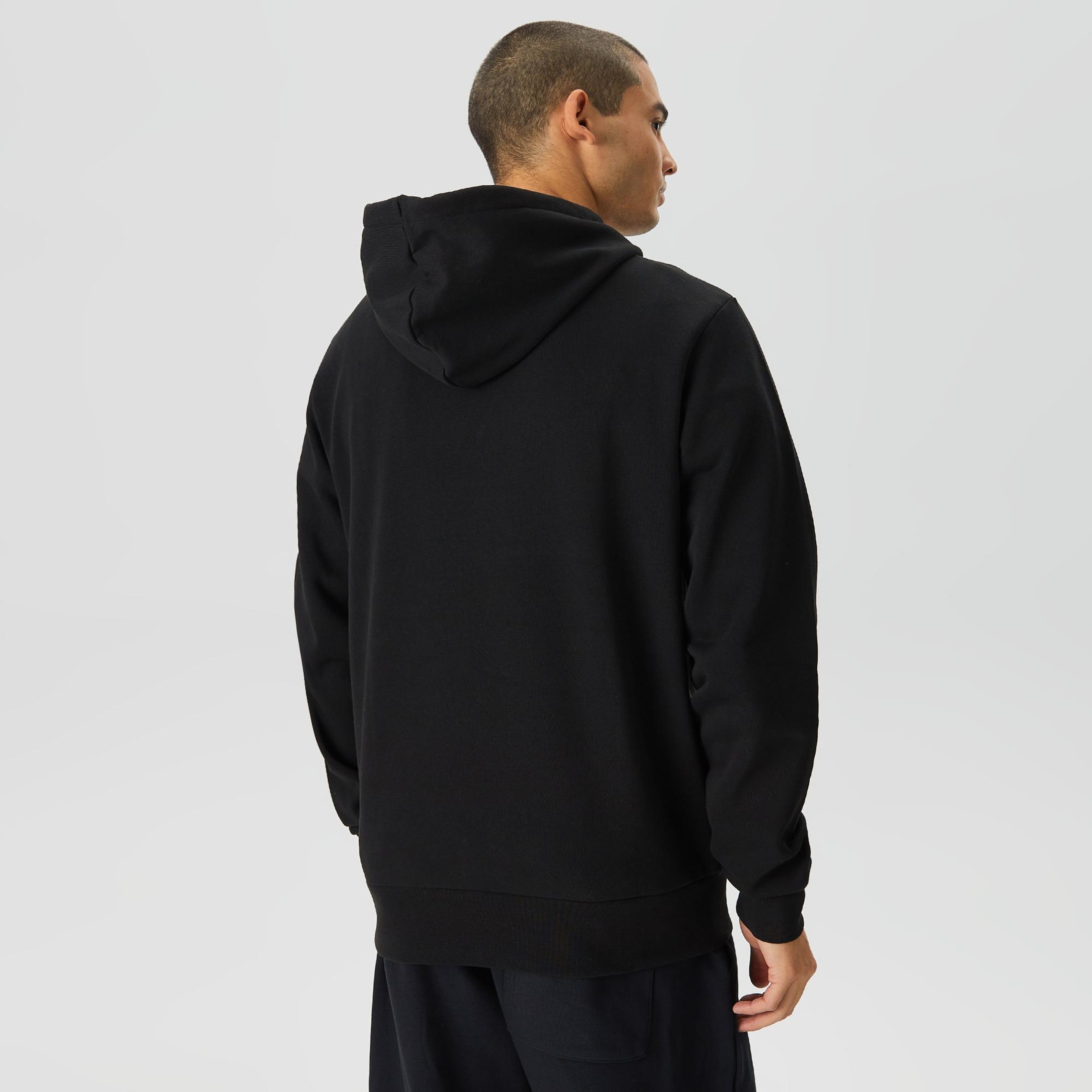 Lacoste Erkek Classic Fit Kapüşonlu Siyah Sweatshirt