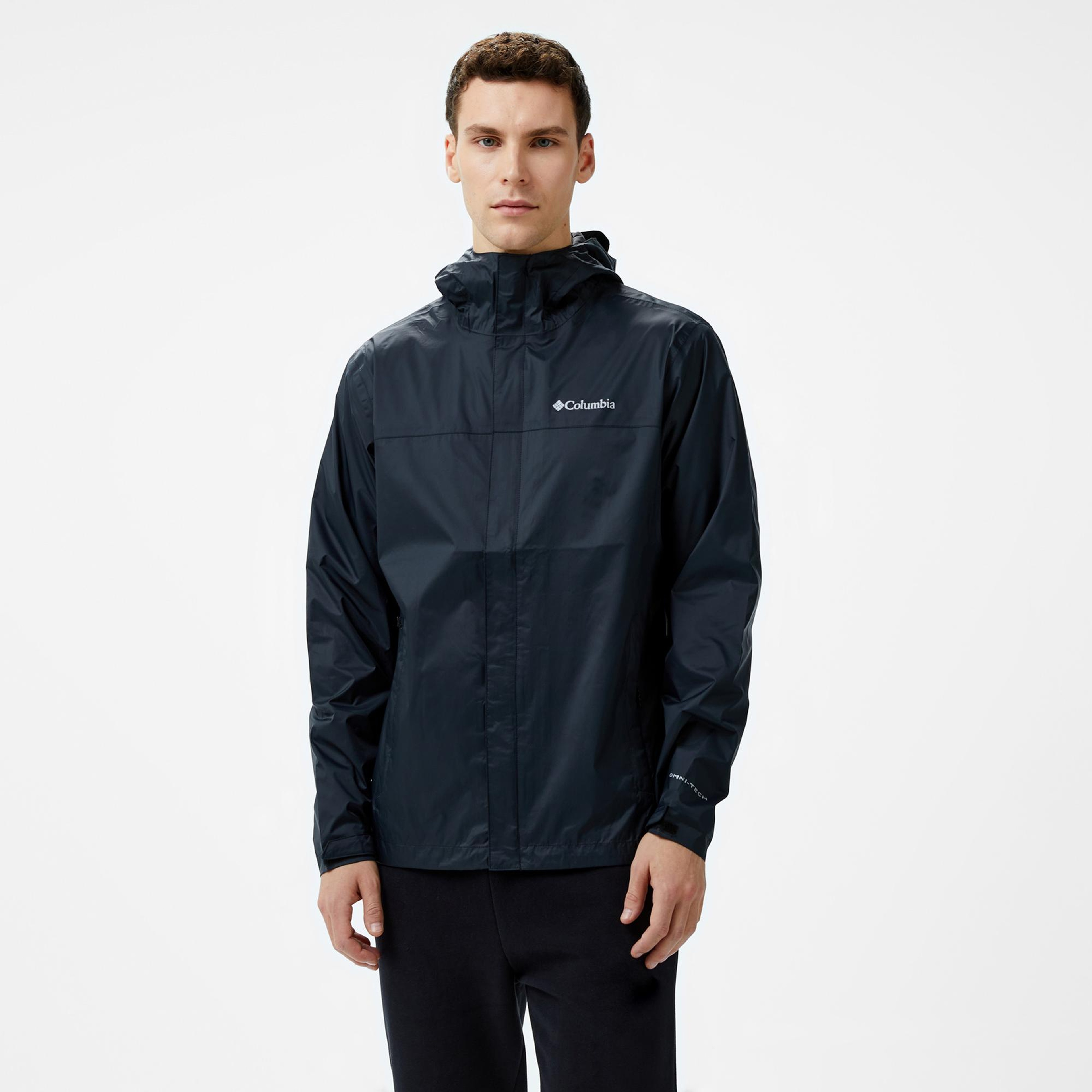 Columbia Watertight Erkek Siyah Yağmurluk