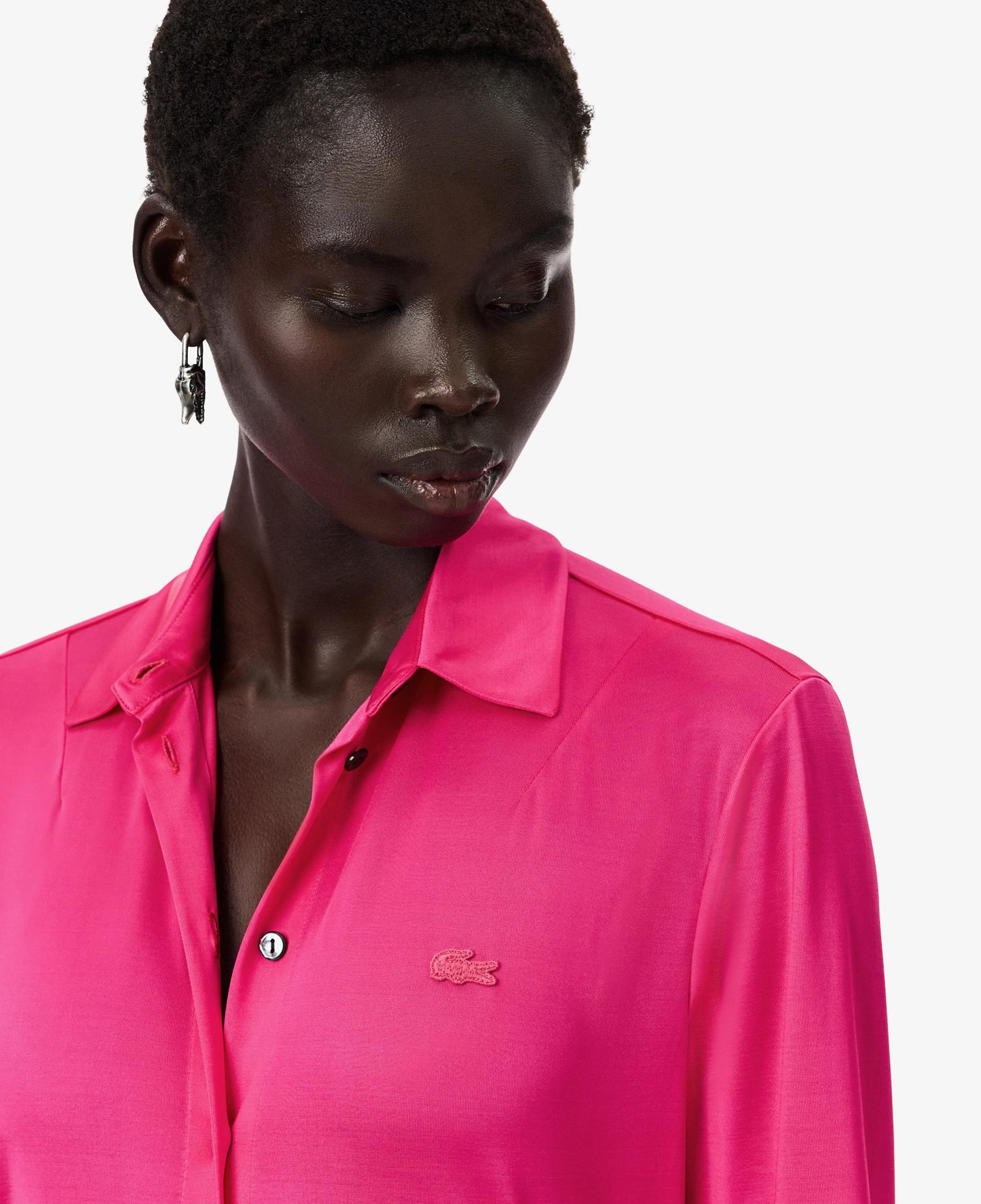 Lacoste Runway Kadın Slim Fit Pembe Gömlek