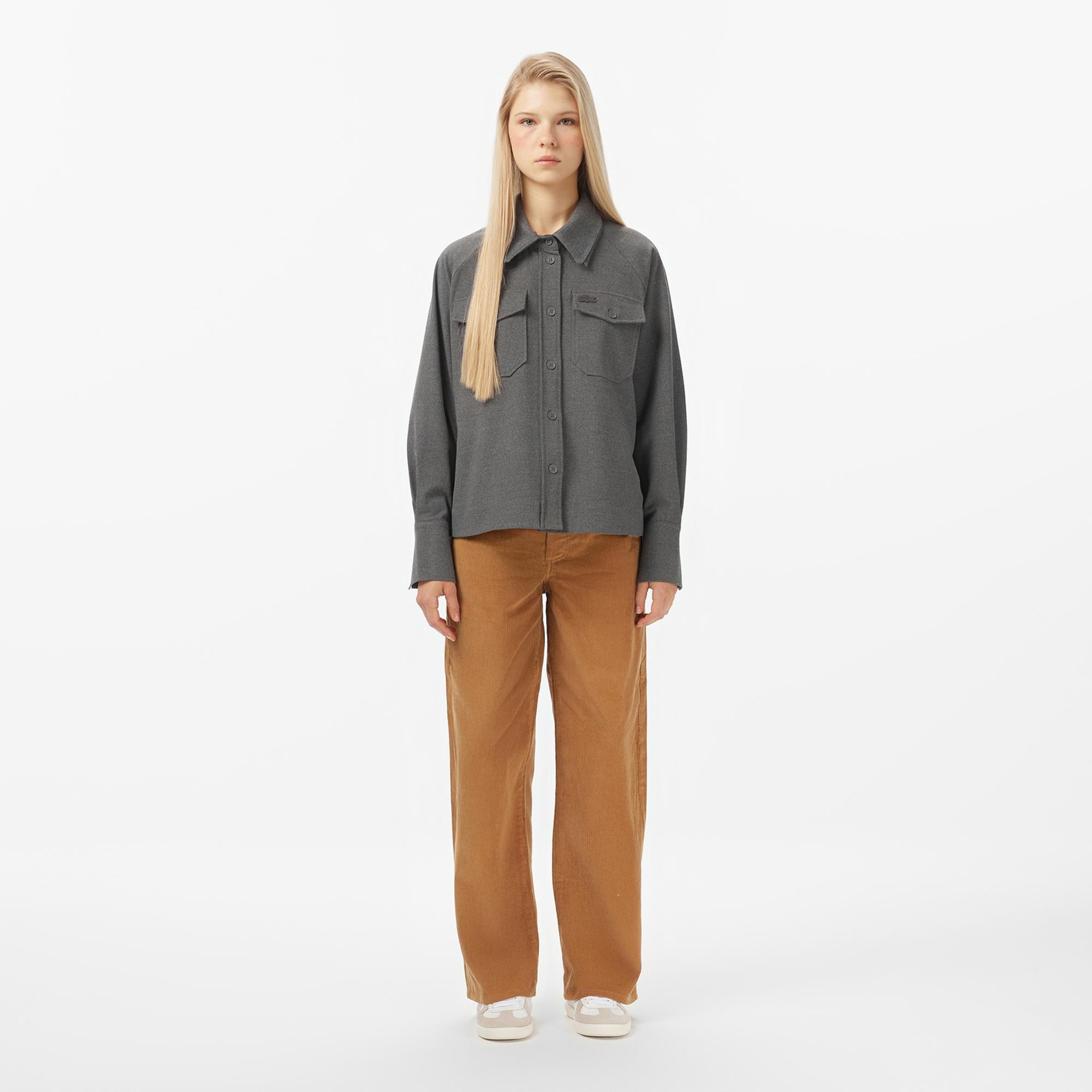 Lacoste Kadın Wide Leg Kahverengi Pantolon