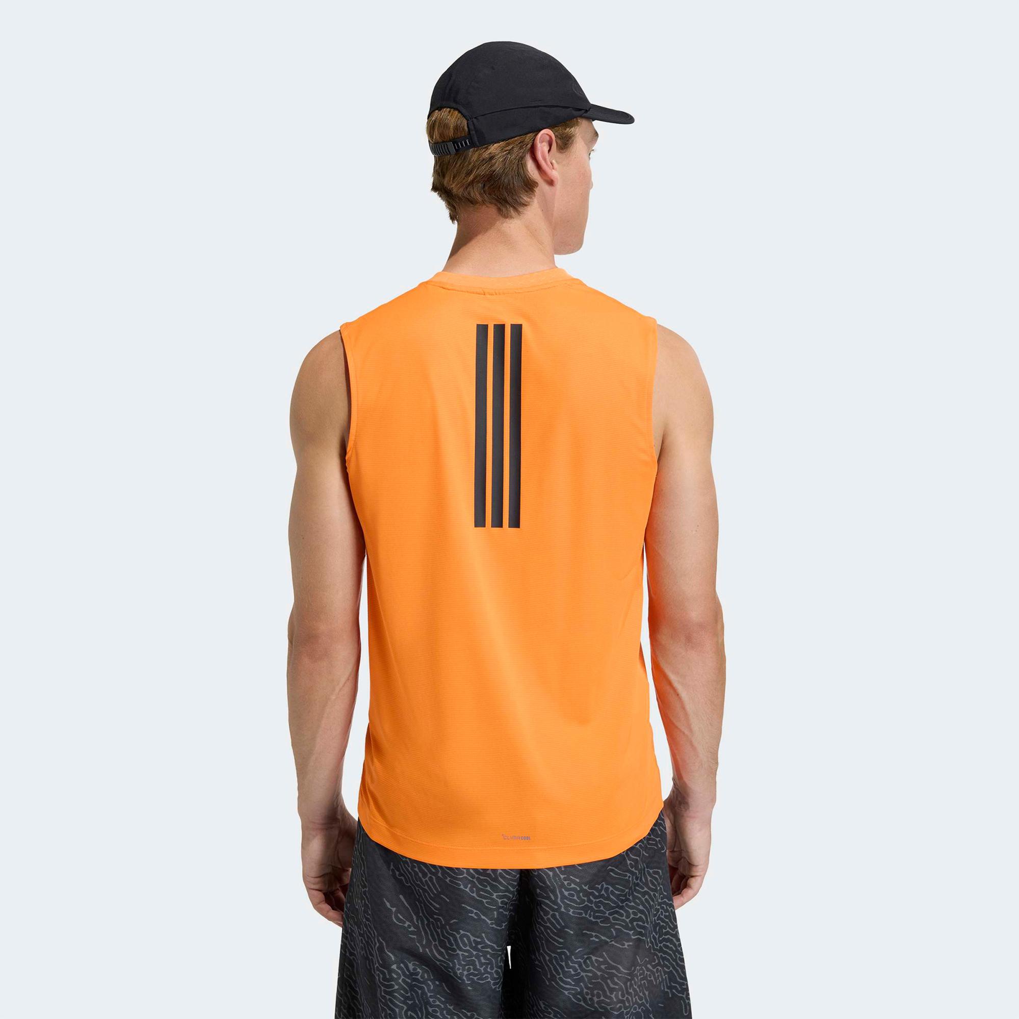 adidas Power 3-Stripes Erkek Turuncu Kolsuz T-Shirt