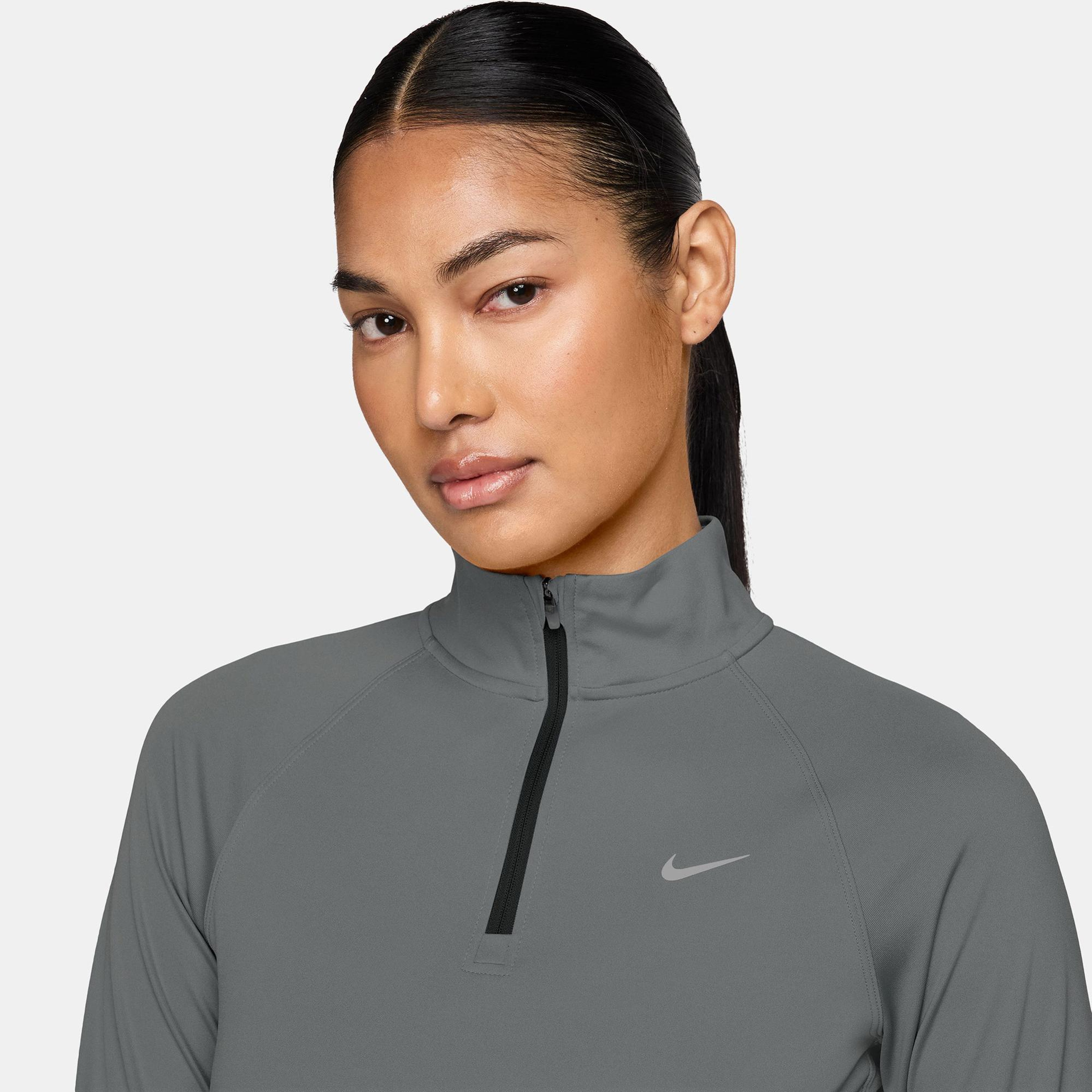 Nike Tempo Dri-Fit Kadın Gri Sweatshirt