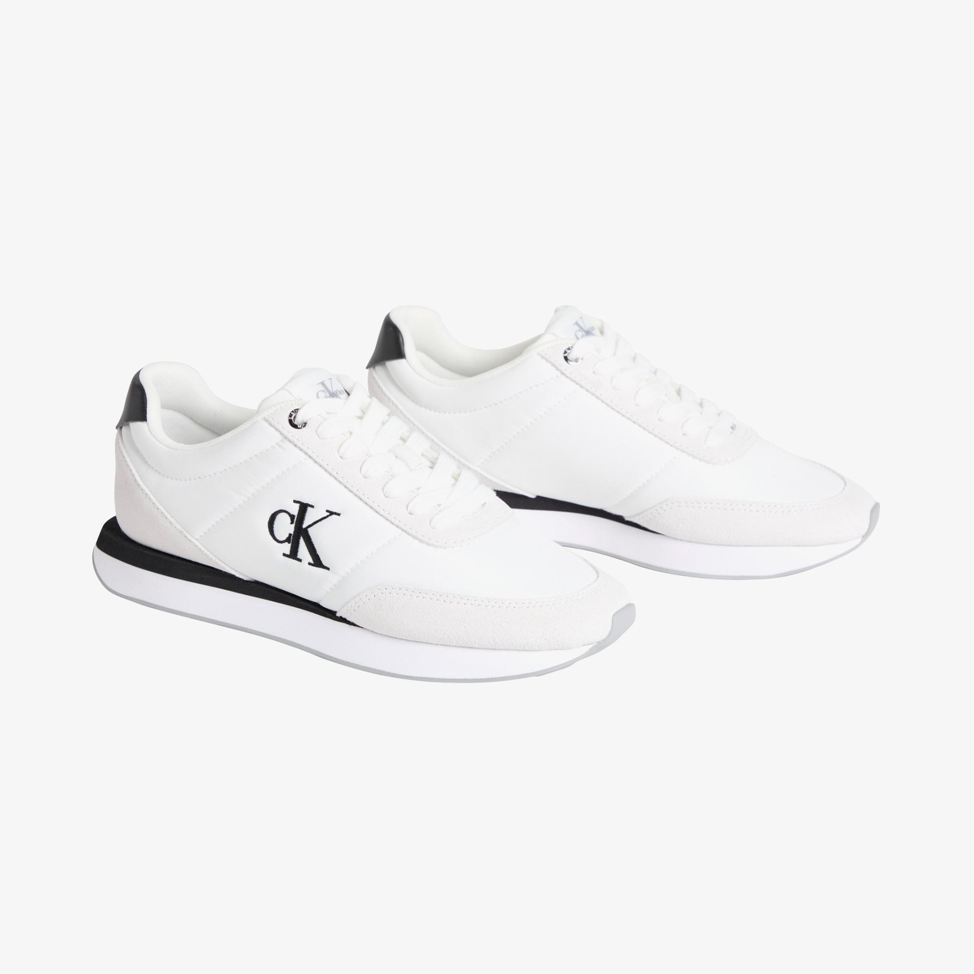 Calvin Klein Retro Runner Lace Up Kadın Beyaz Sneaker