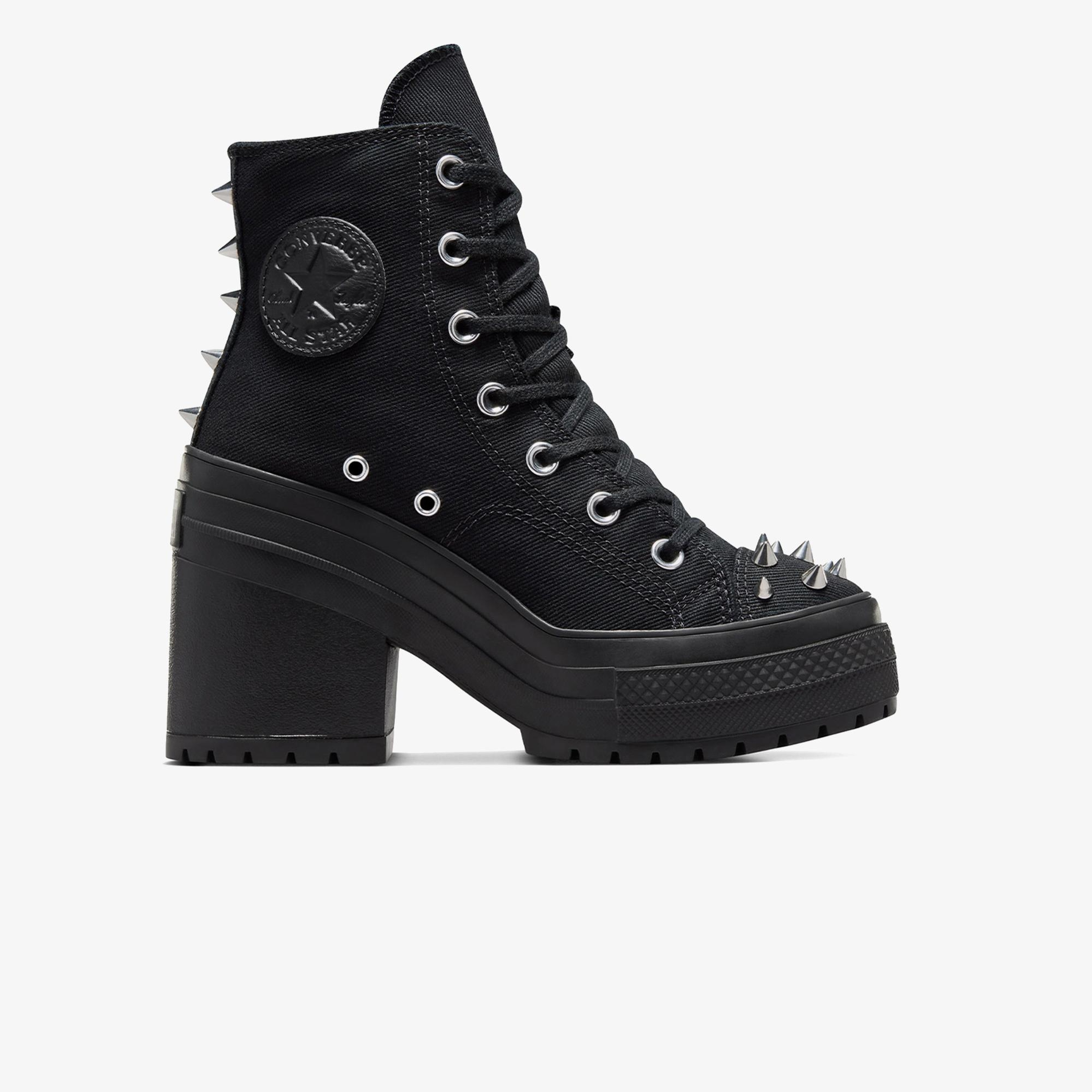 Converse Chuck 70 De Luxe Heel Studded Kadın Siyah Platform Sneaker