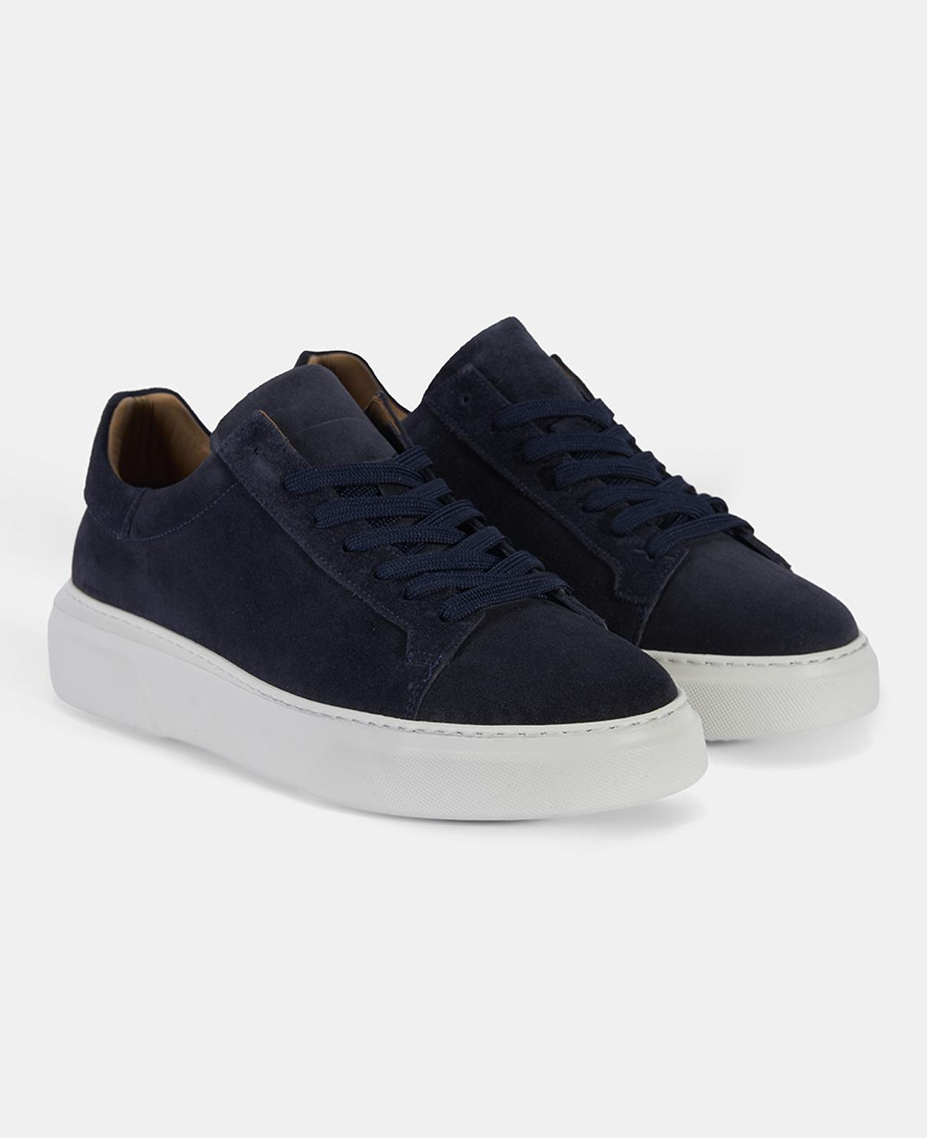 Erkek Lacivert Bağcıklı Deri Günlük Ayakkabı