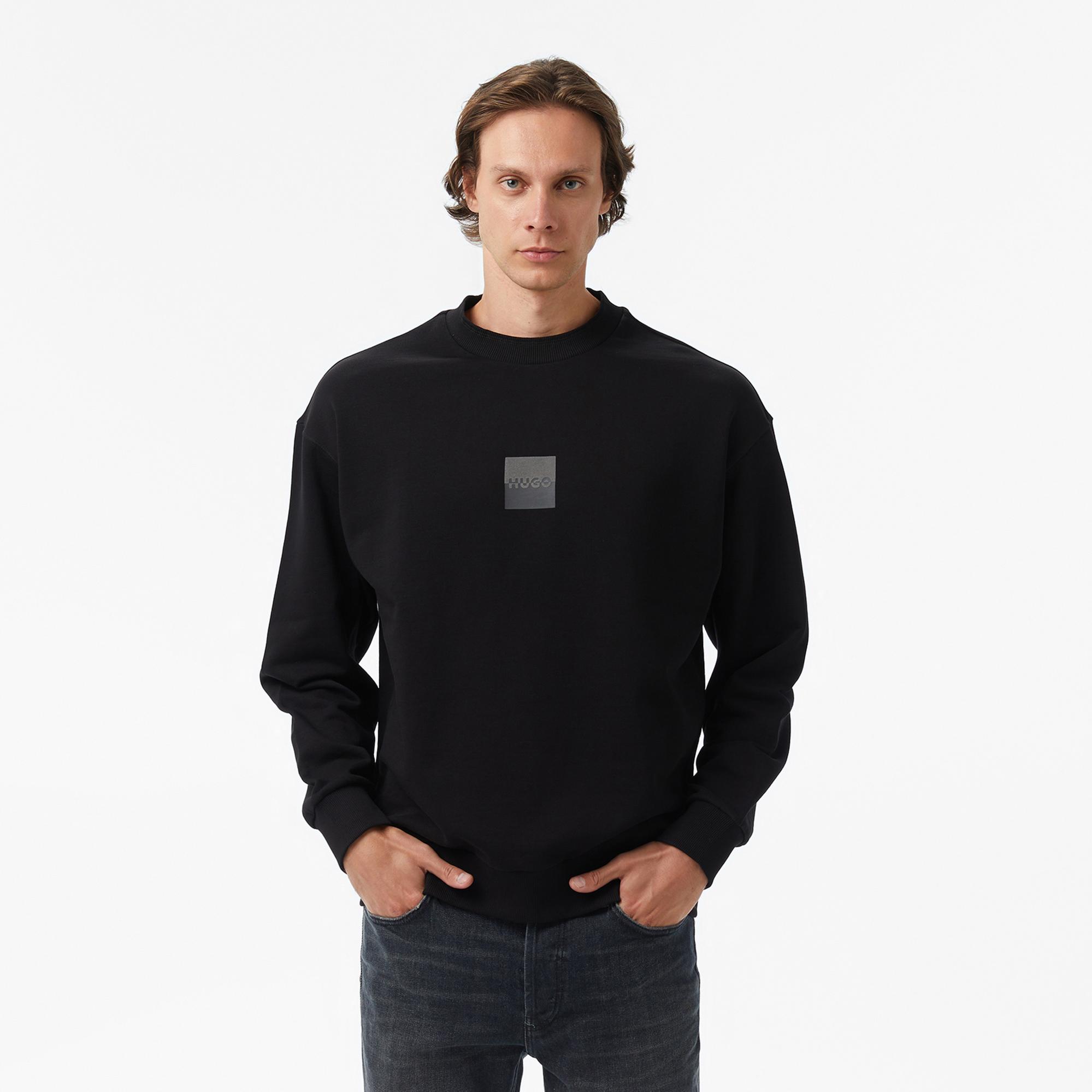 Hugo Dusplited Erkek Siyah Sweatshirt