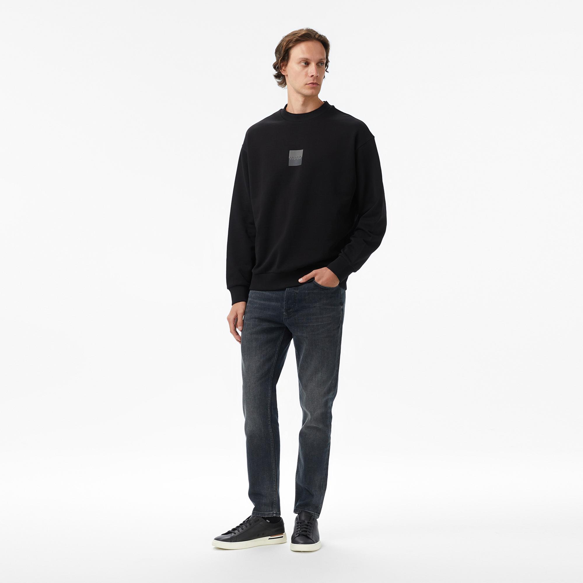Hugo Dusplited Erkek Siyah Sweatshirt