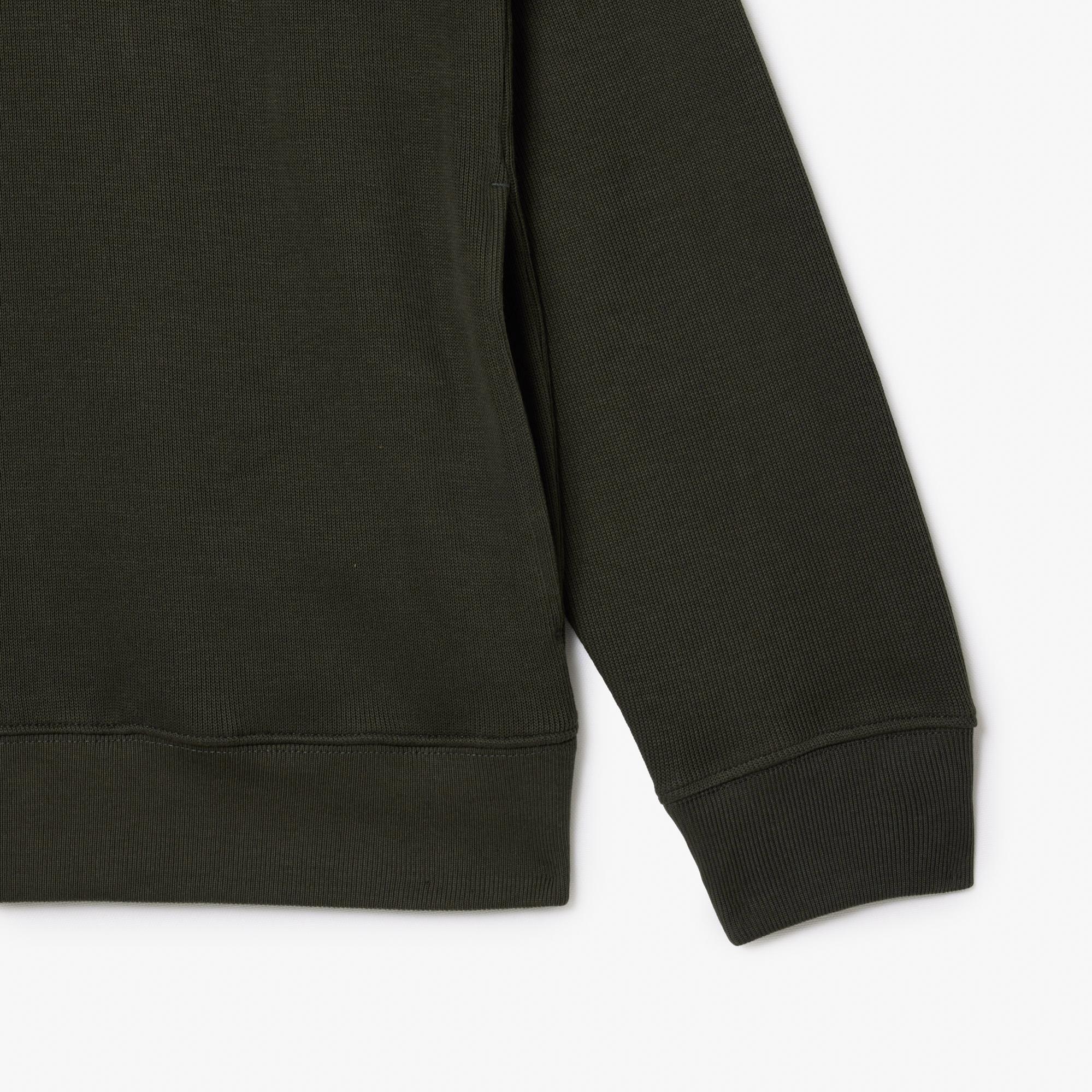 Lacoste Erkek Classic Fit Yarım Fermuarlı Haki Sweatshirt