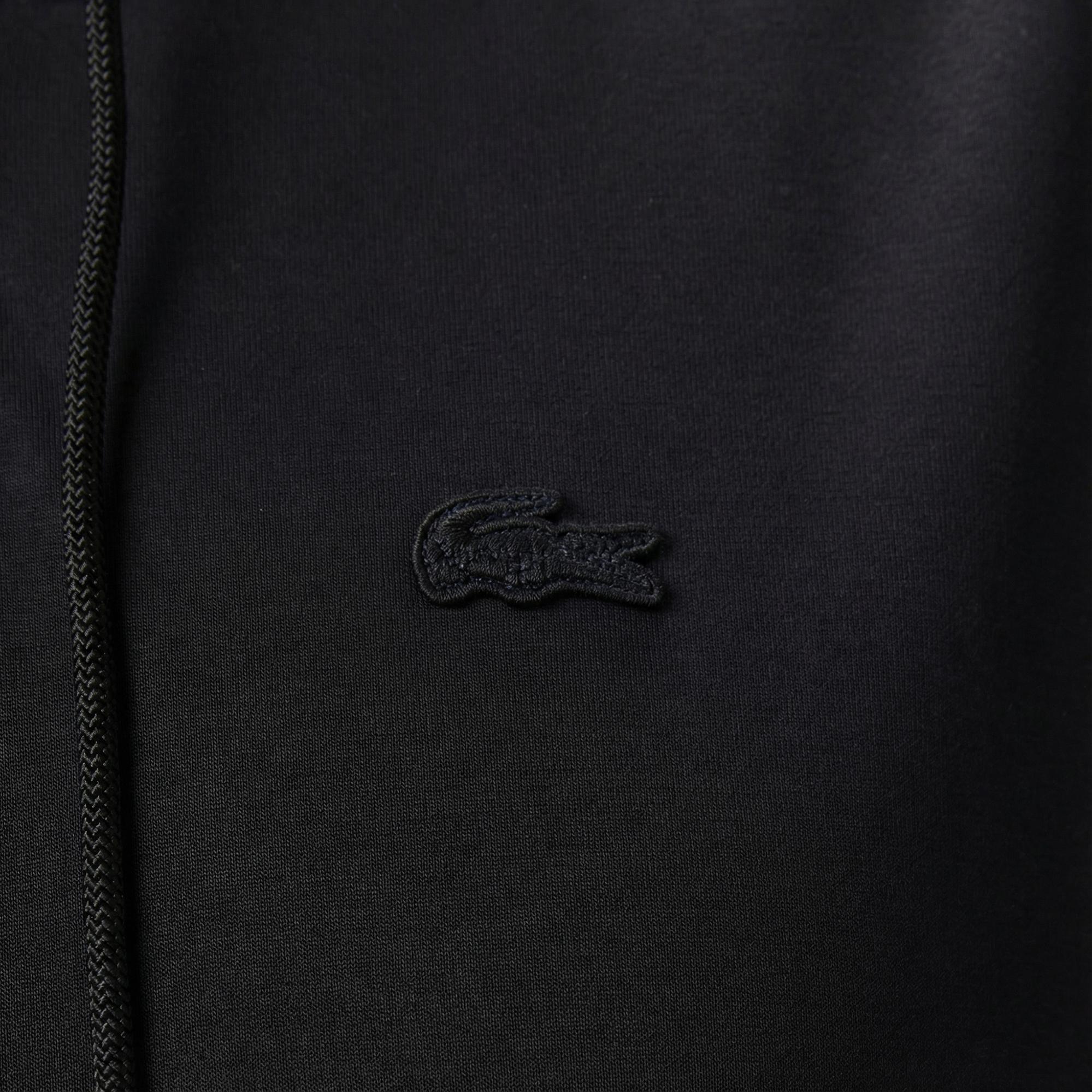 Lacoste Kadın Relaxed Fit Kapüşonlu Siyah Sweatshirt