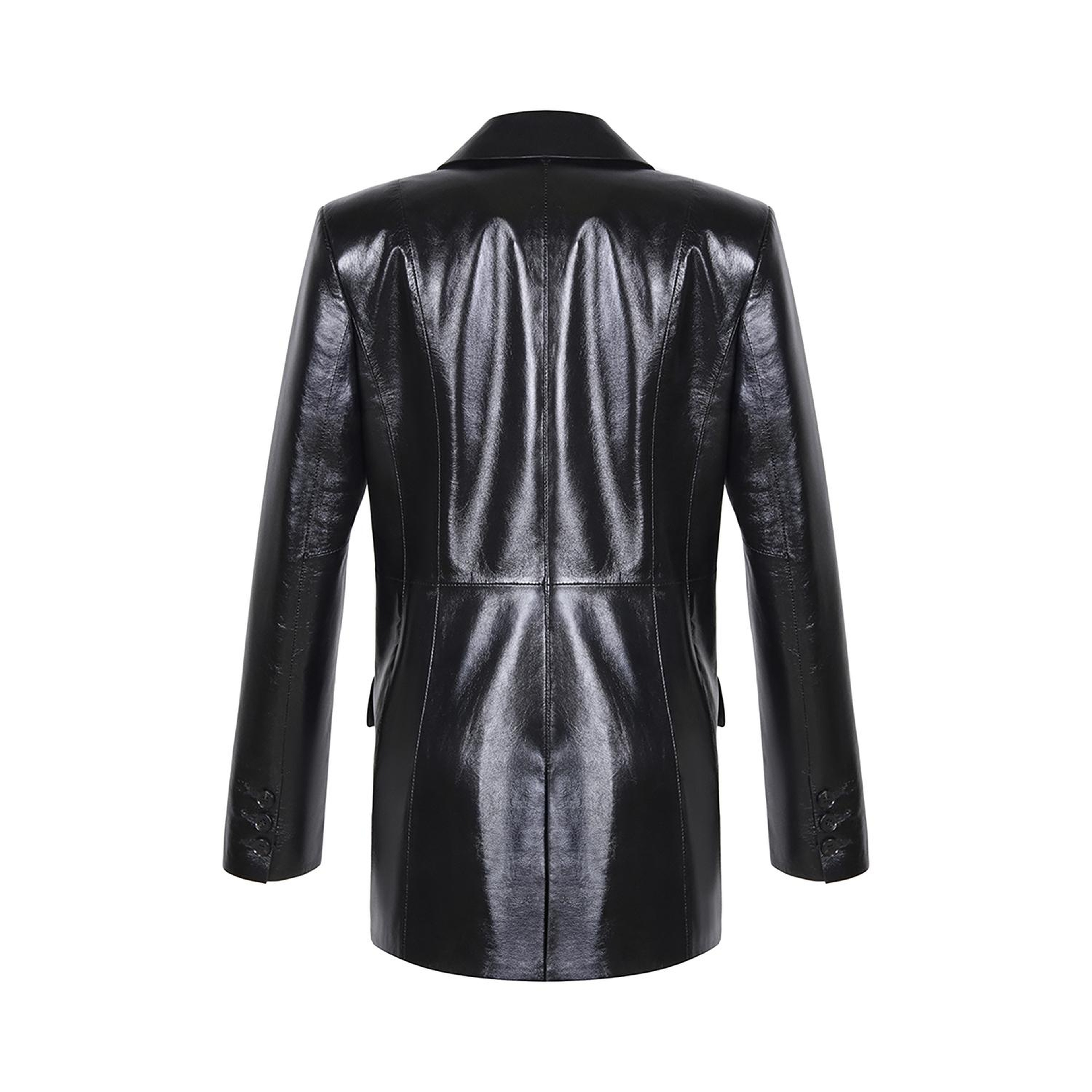 KeinxDesa Siyah Kadın Deri Blazer Ceket