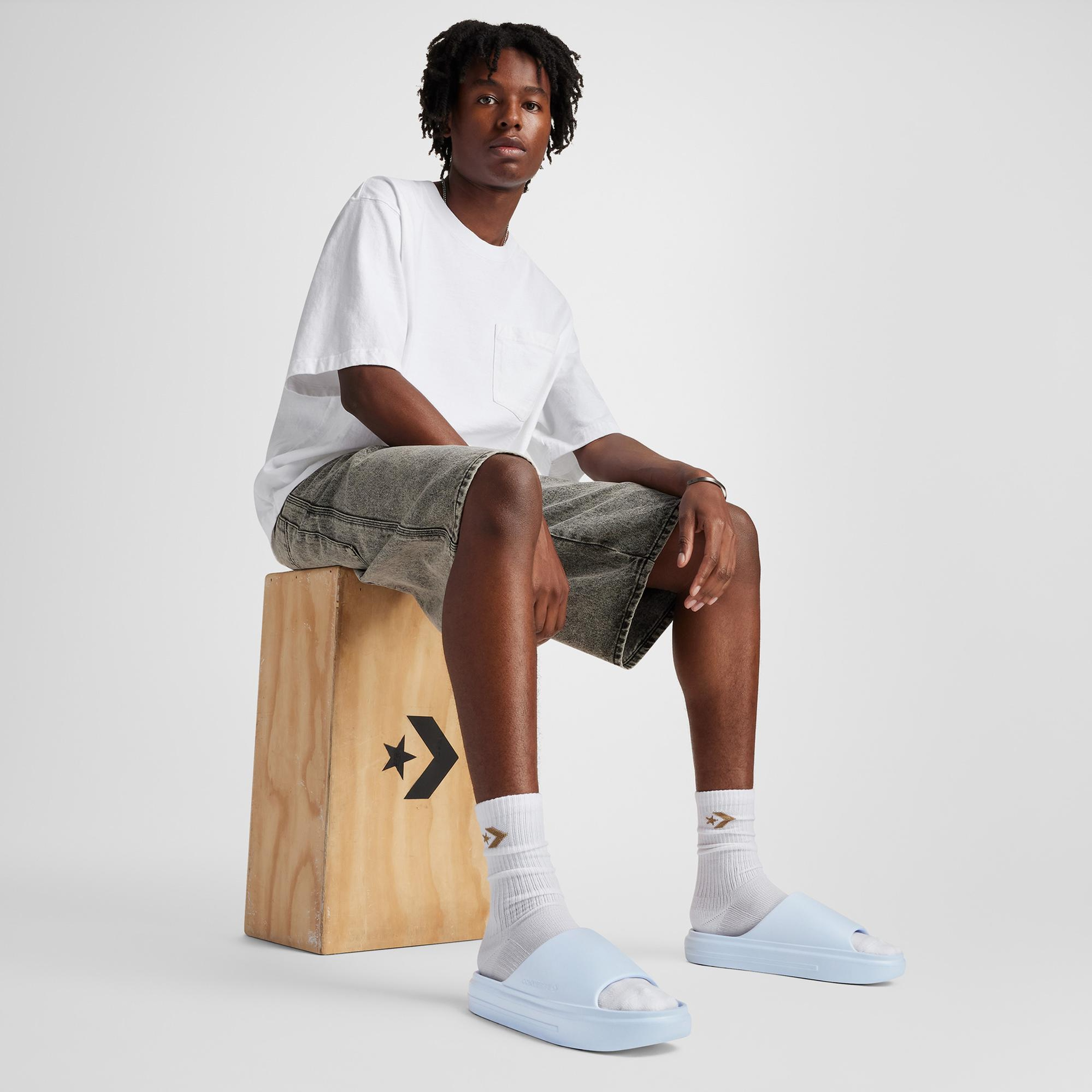 Converse Essential Slide Unisex Mavi Terlik