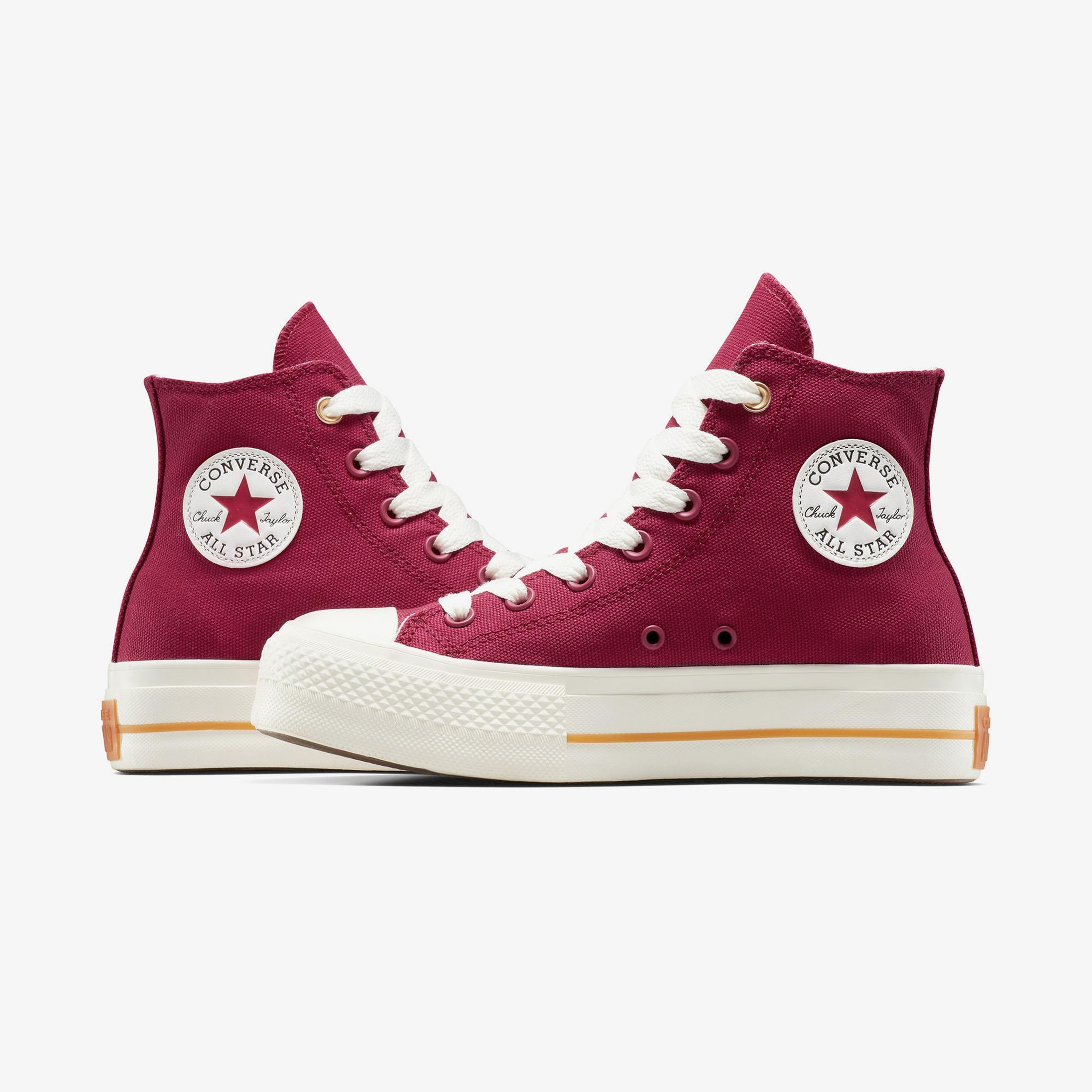 Converse Chuck Taylor All Star Lift Platform Kadın Bordo Sneaker