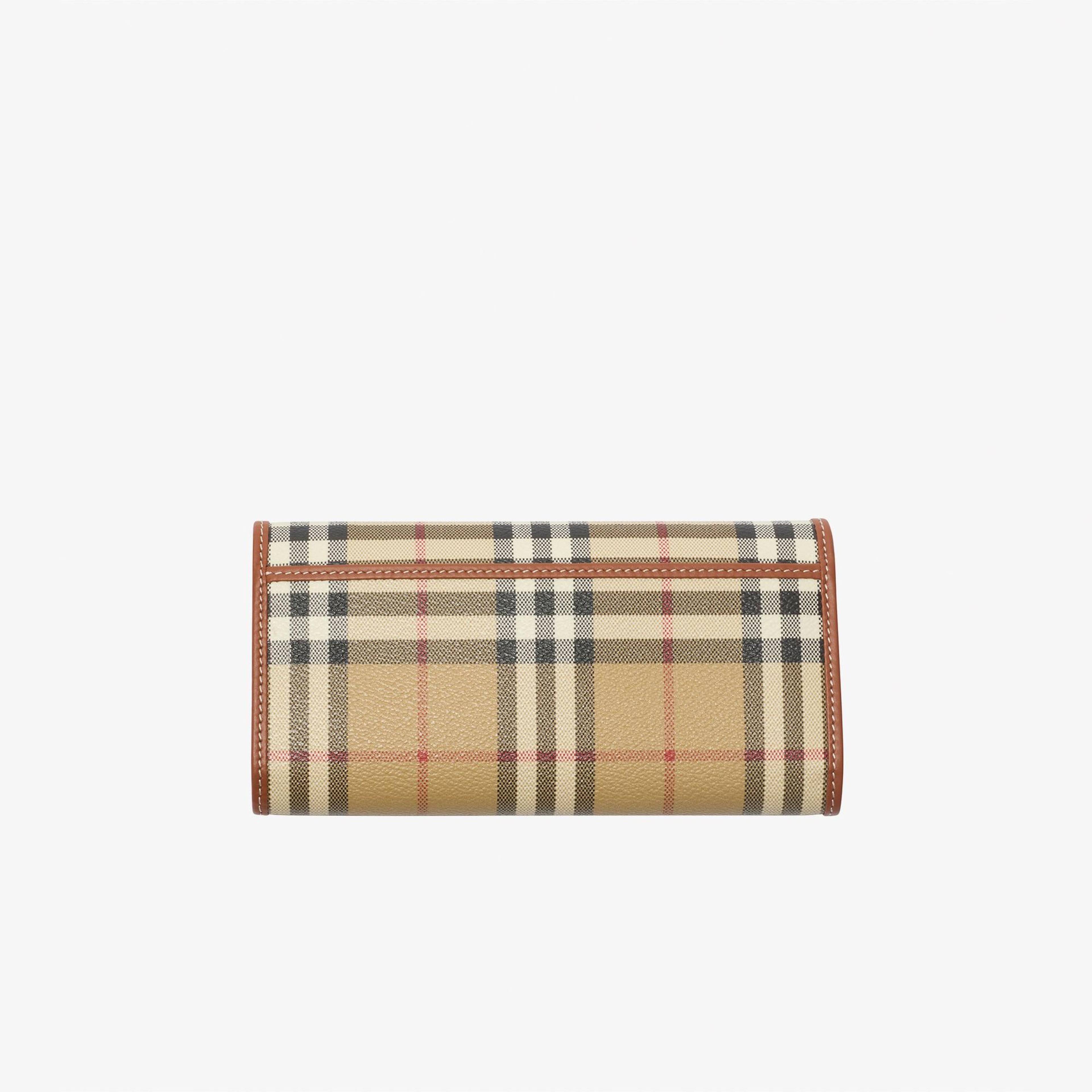 Burberry Check Continental Kadın Bej Cüzdan