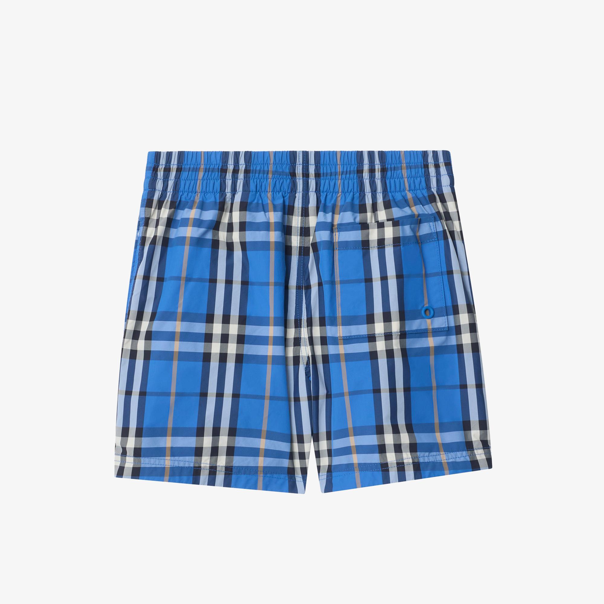 Burberry Check Çocuk Mavi Mayo