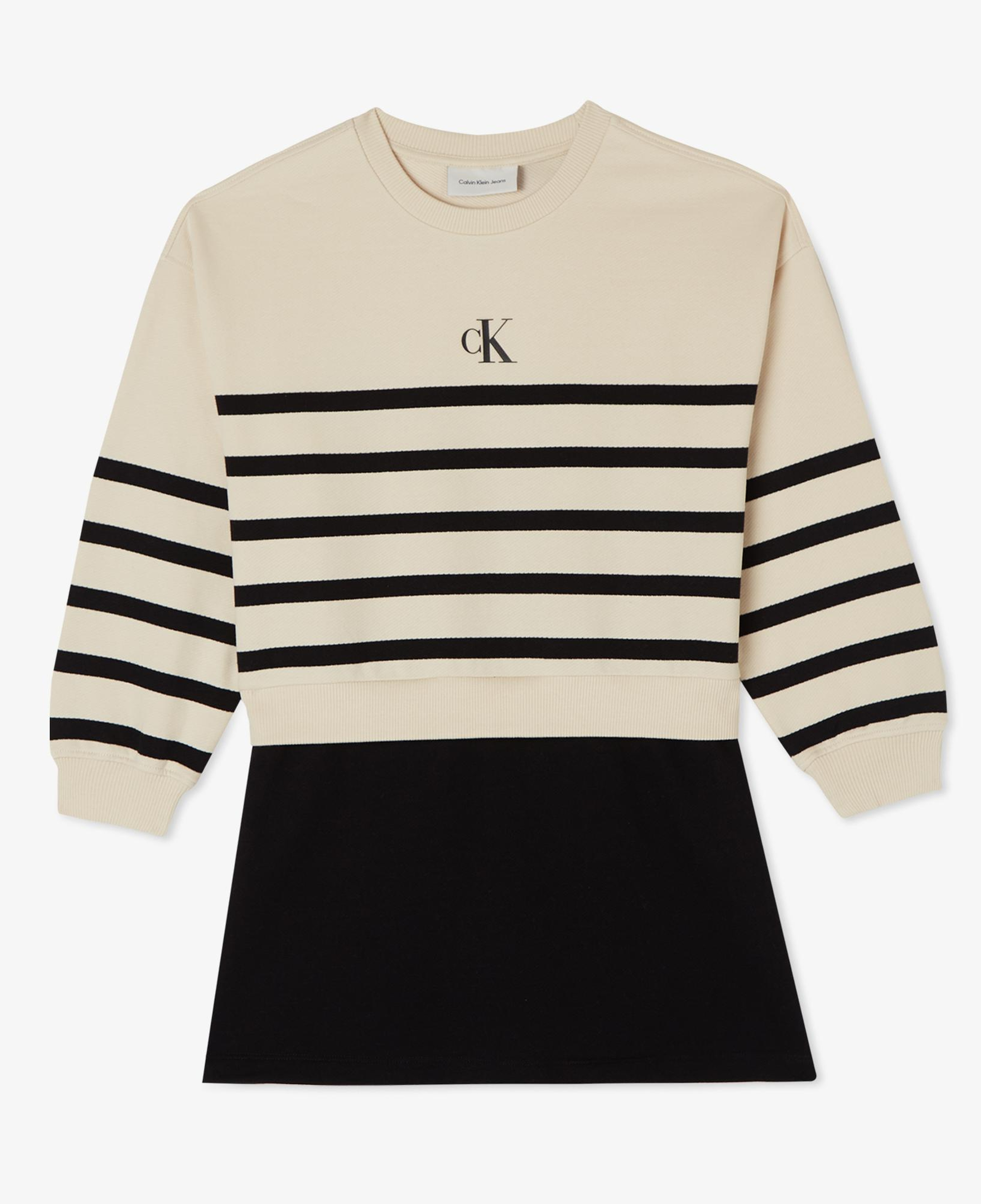 Calvin Klein Relaxed Terry Çocuk Beyaz Elbise