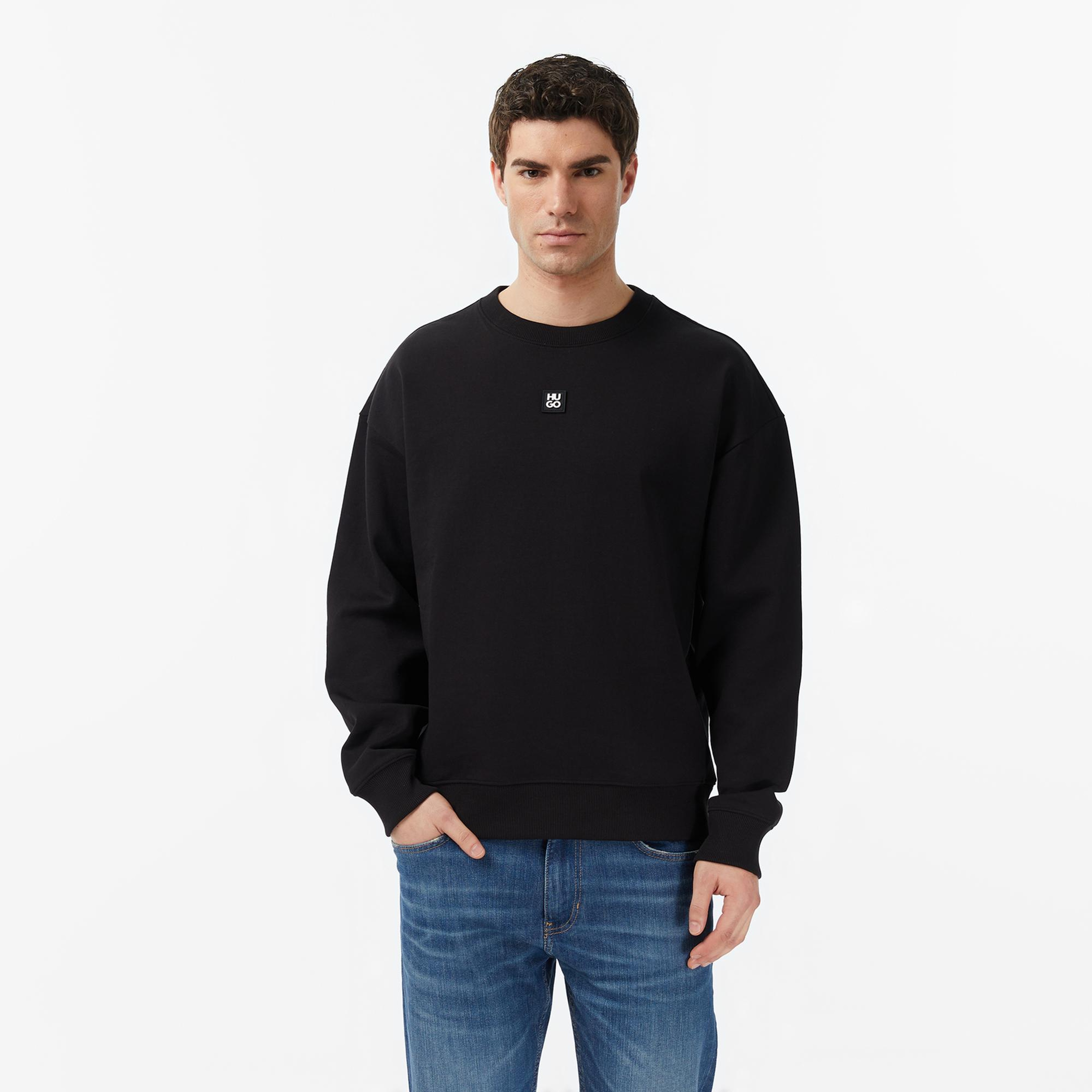 Hugo Dettil Erkek Siyah Sweatshirt