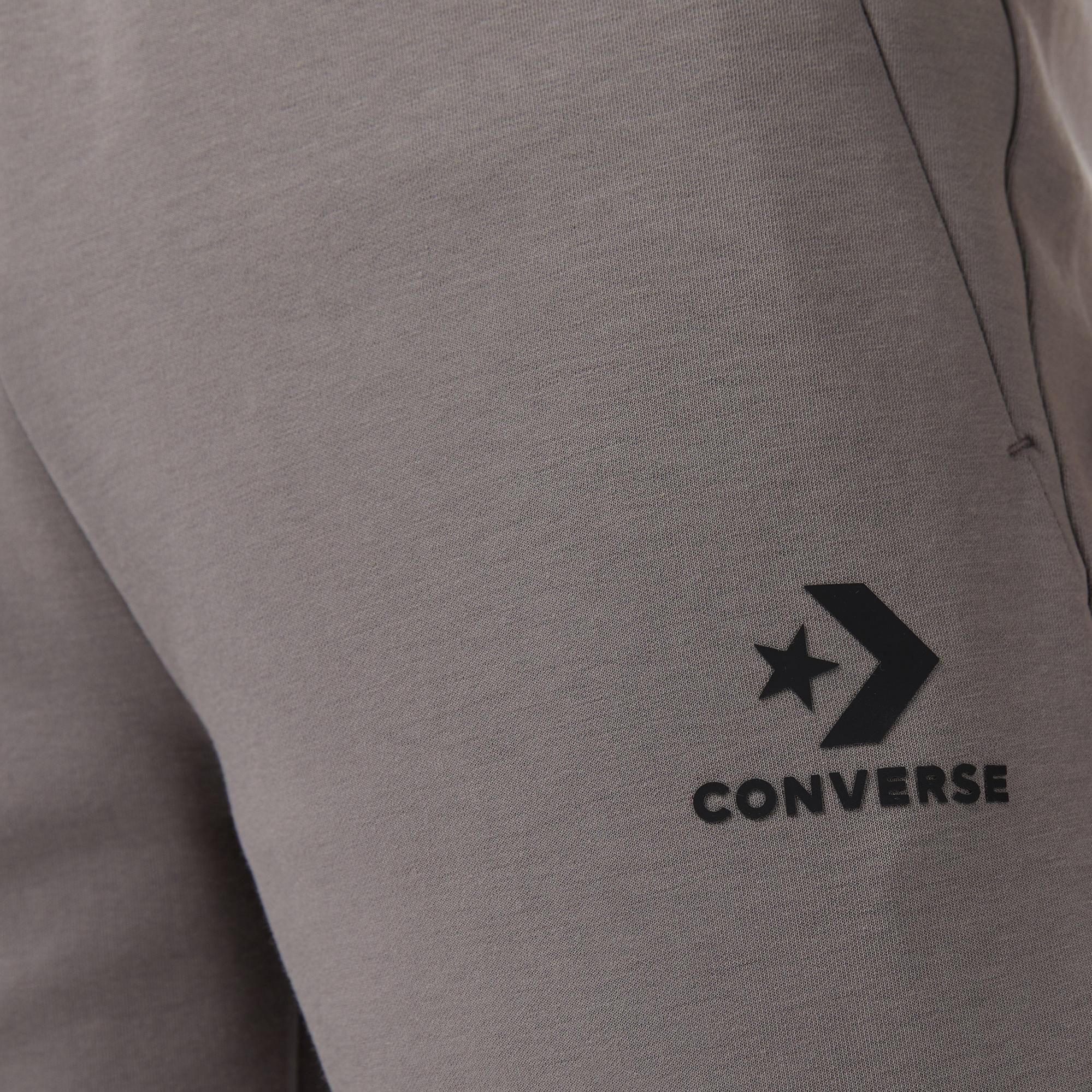Converse Star Chevron Baskılı Erkek Oversize Fit Gri Eşofman Altı