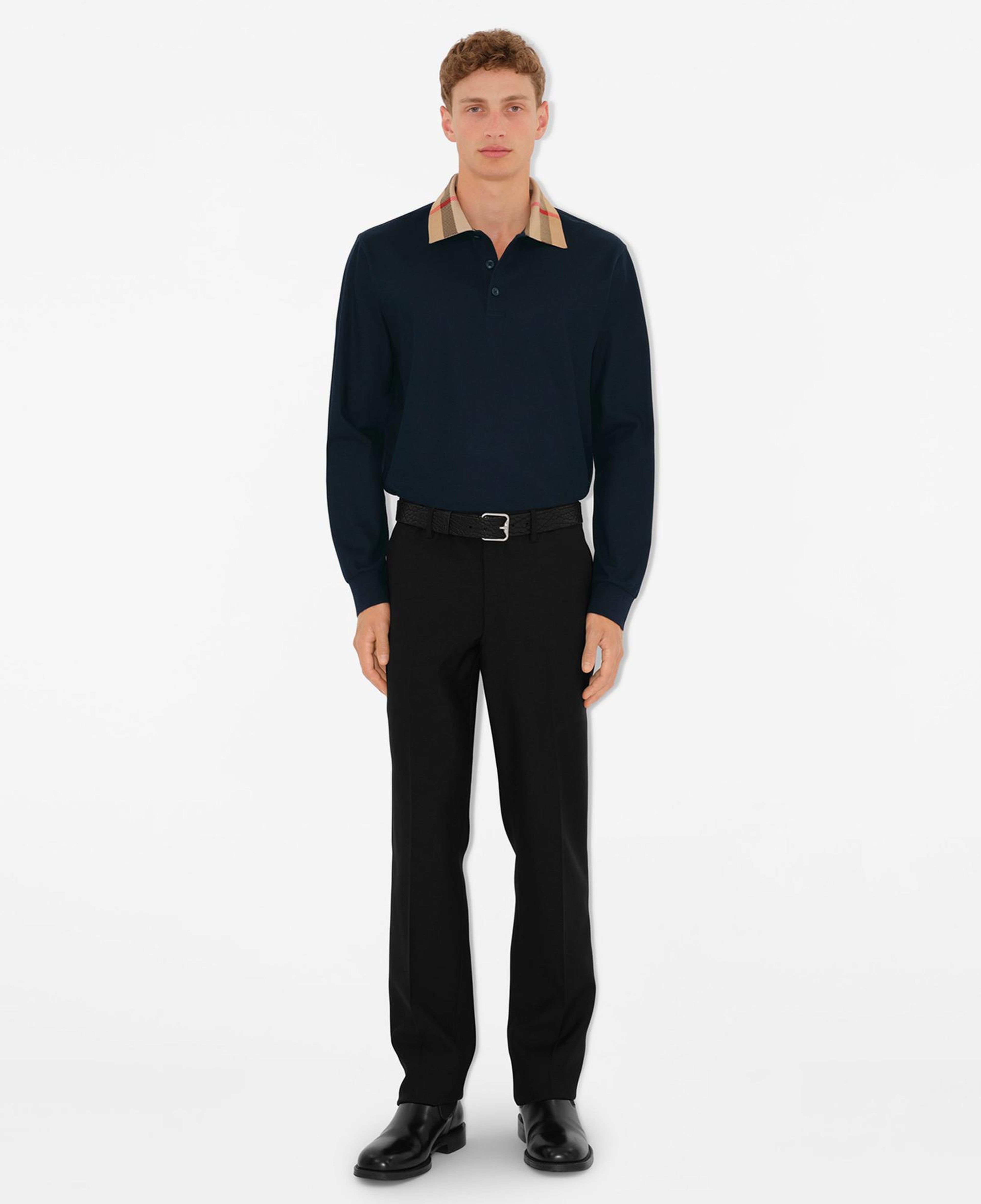 Burberry Pamuklu Erkek Lacivert Polo