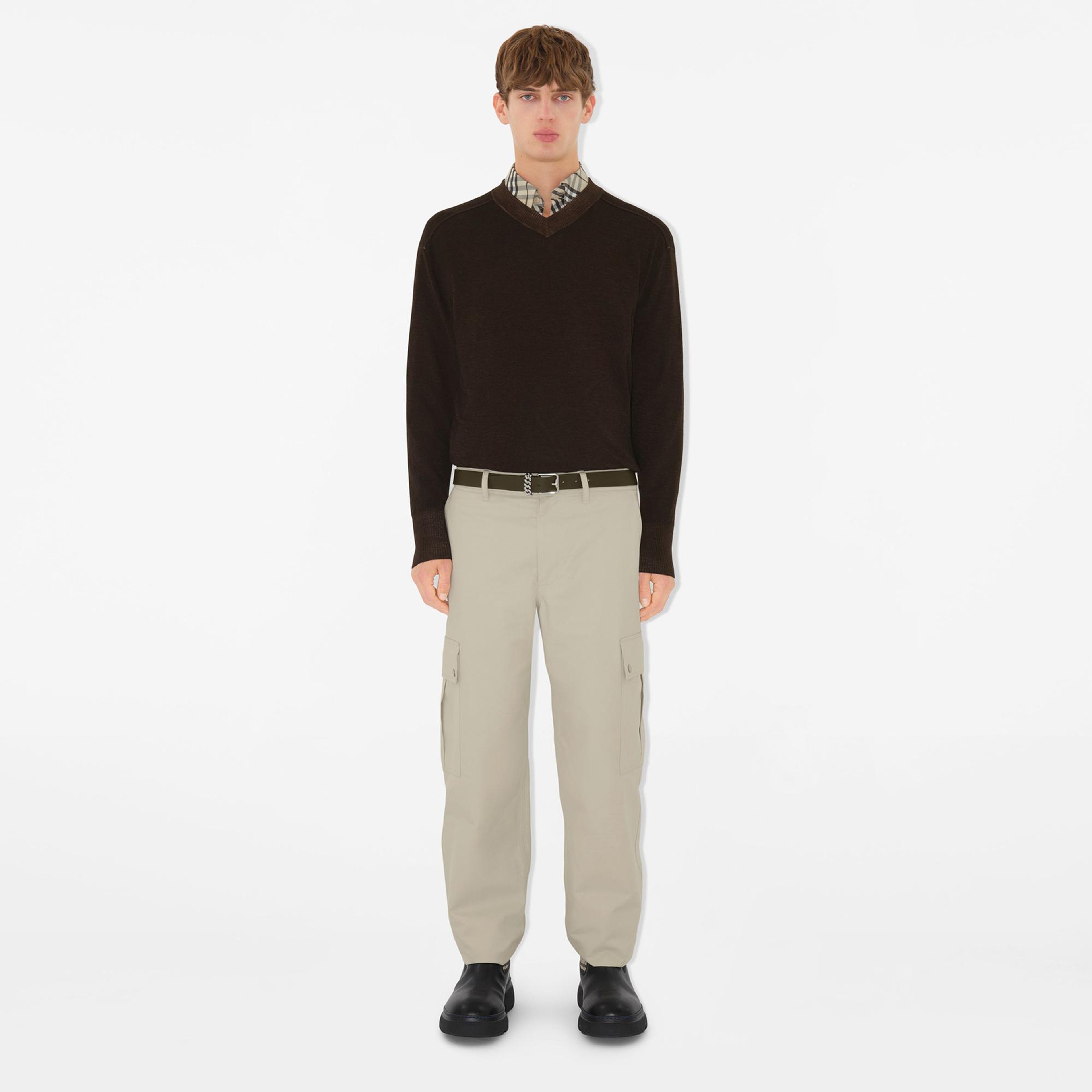 Burberry Leather Creeper Low Chelsea Erkek Siyah Bot