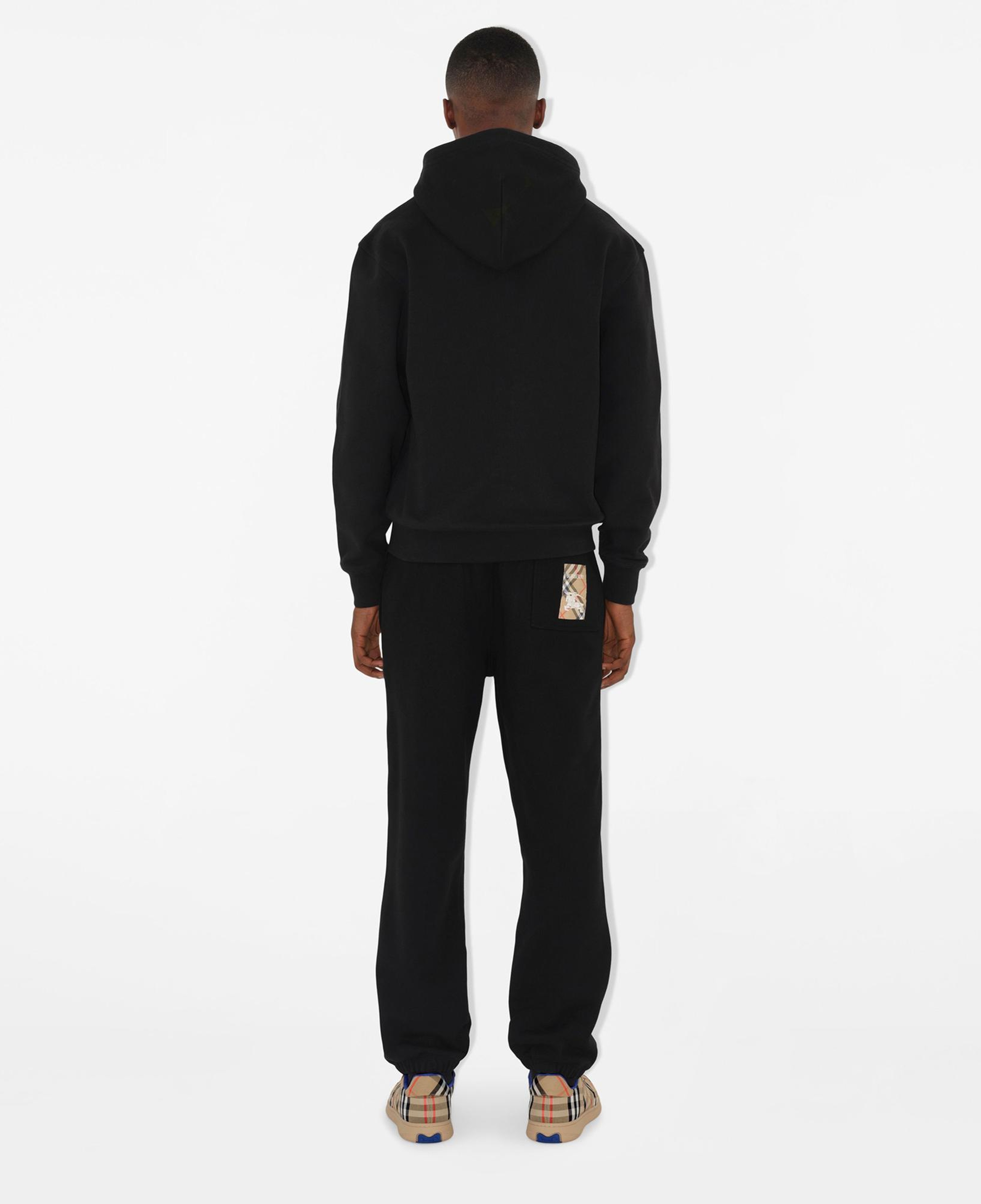 Burberry For Label Cotton Zip Erkek Siyah Hoodie