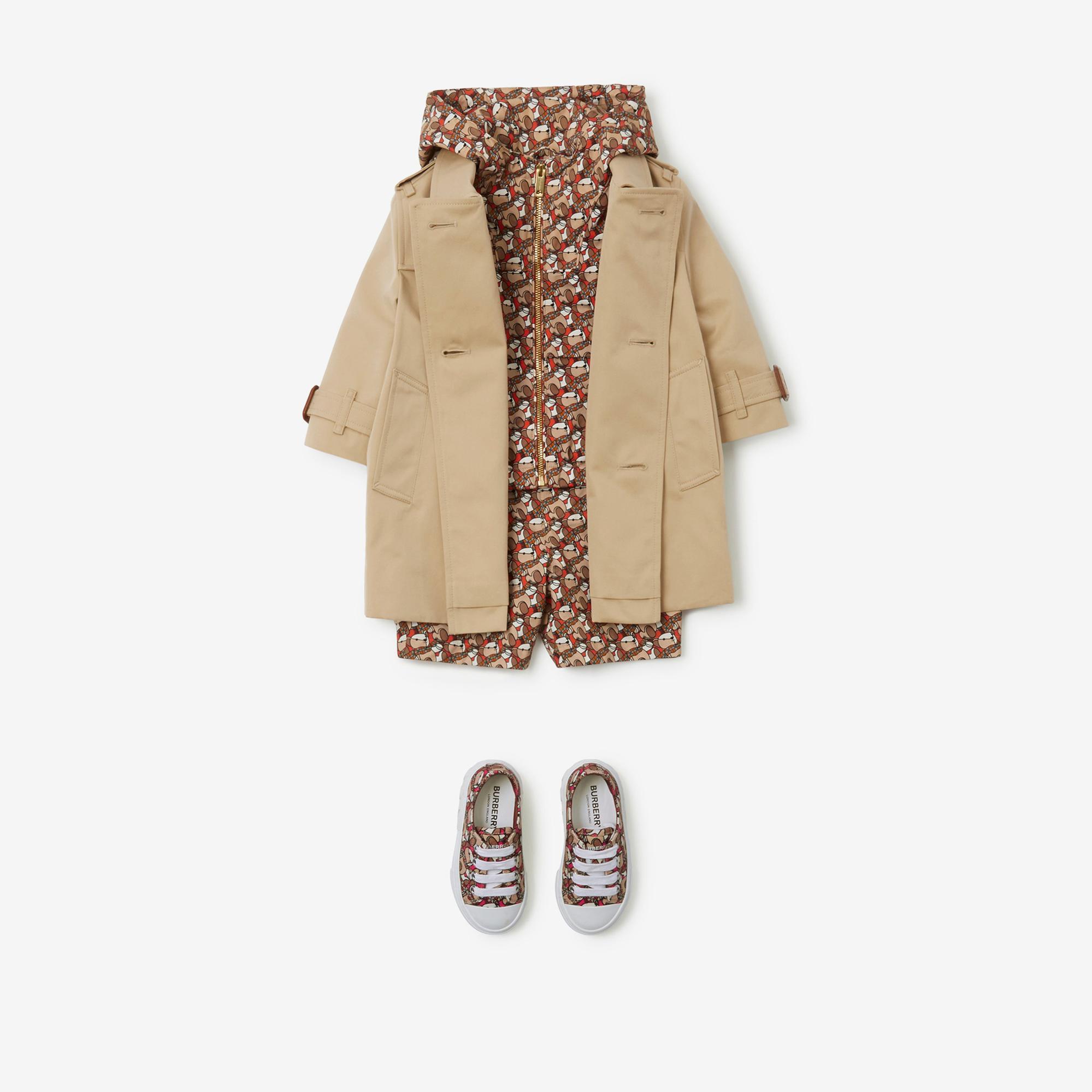 Burberry Gabardine Çocuk Bej Trençkot