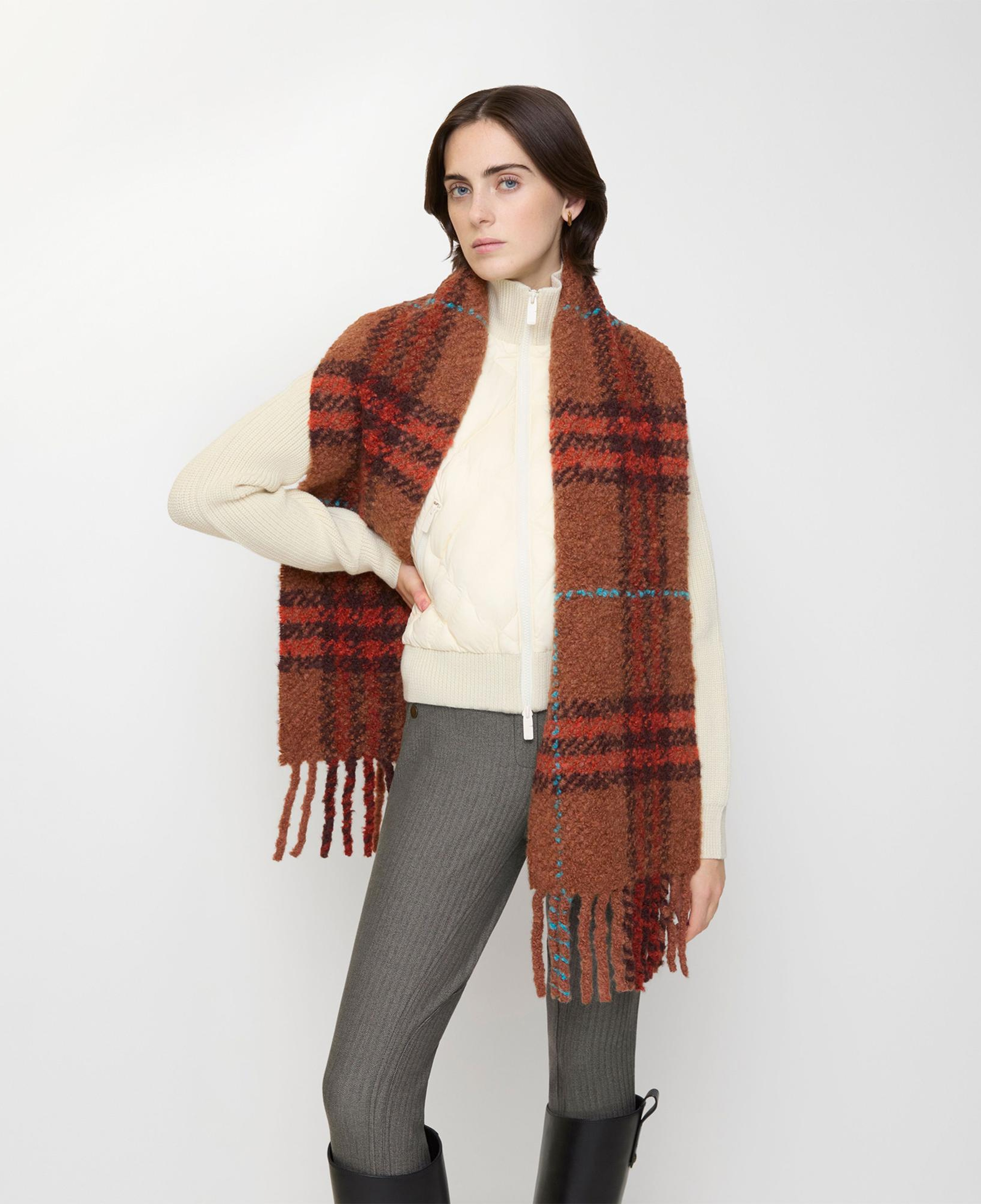 Burberry Check Boucle Kadın Turuncu Atkı