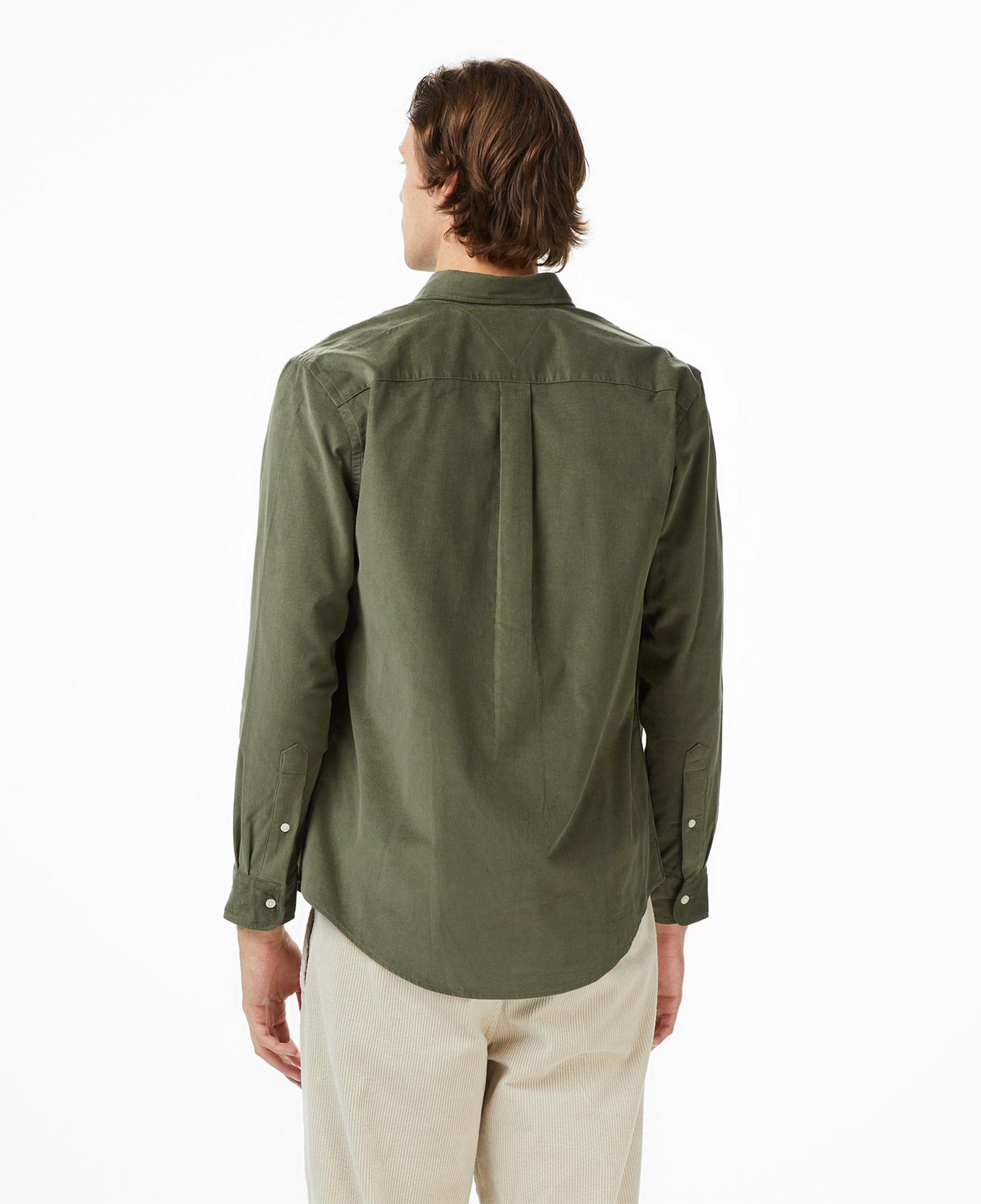 Tommy Hilfiger Solid Corduroy Erkek Yeşil Gömlek