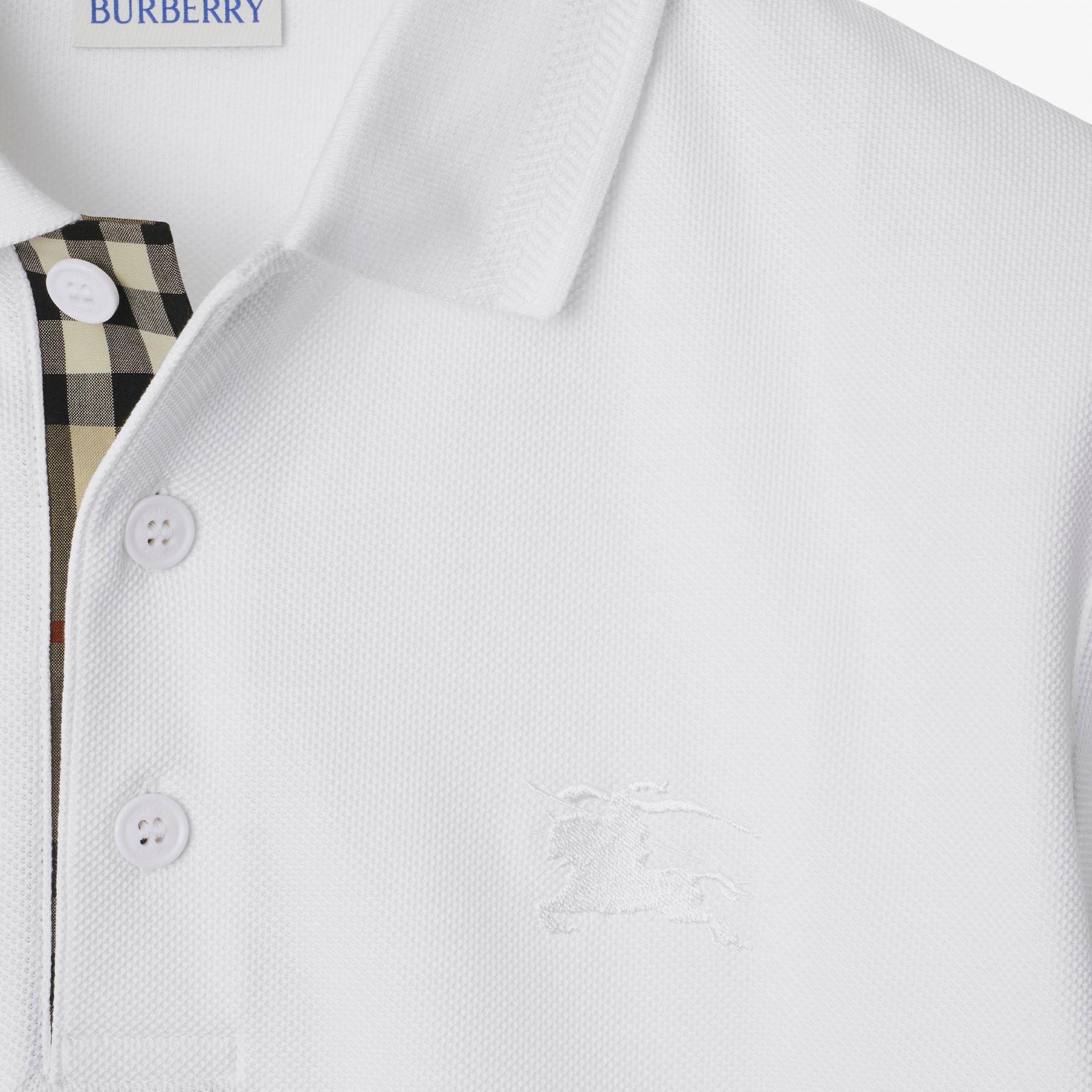 Burberry Eddie Cotton Erkek Beyaz Polo