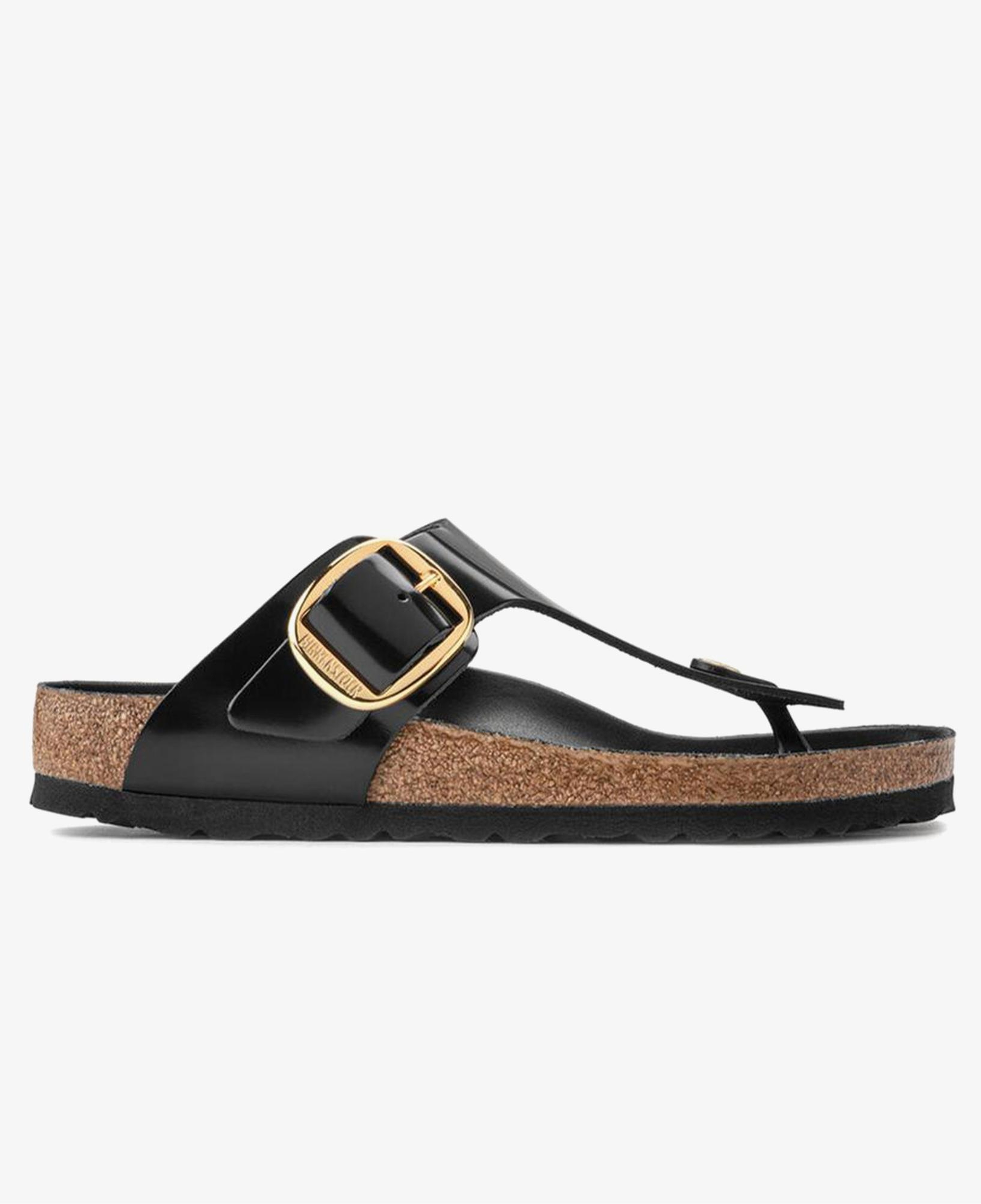 Birkenstock Gizeh Big Buckle Nl High Shine Kadın Siyah Terlik