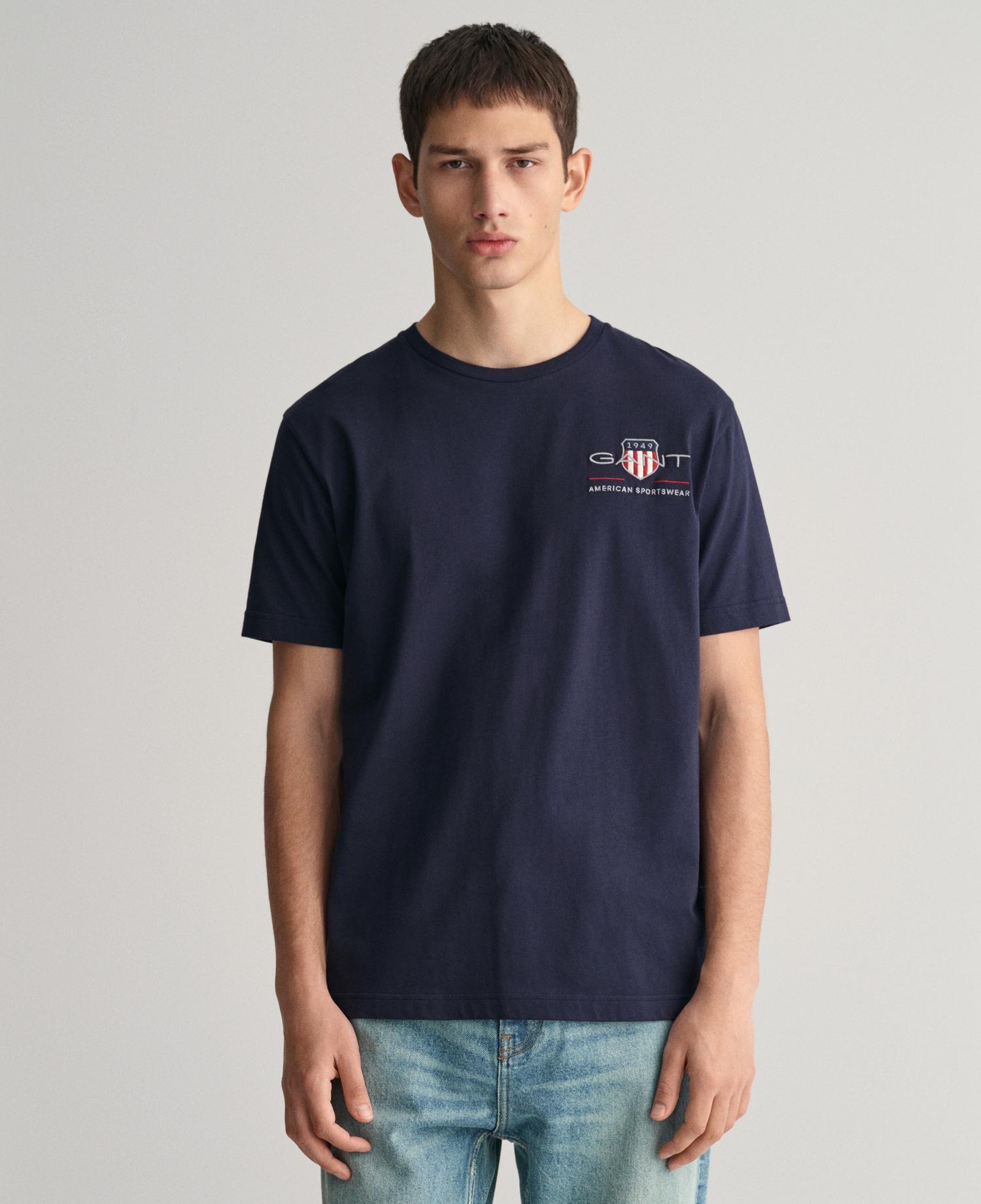 GANT Erkek Lacivert Regular Fit T-Shirt