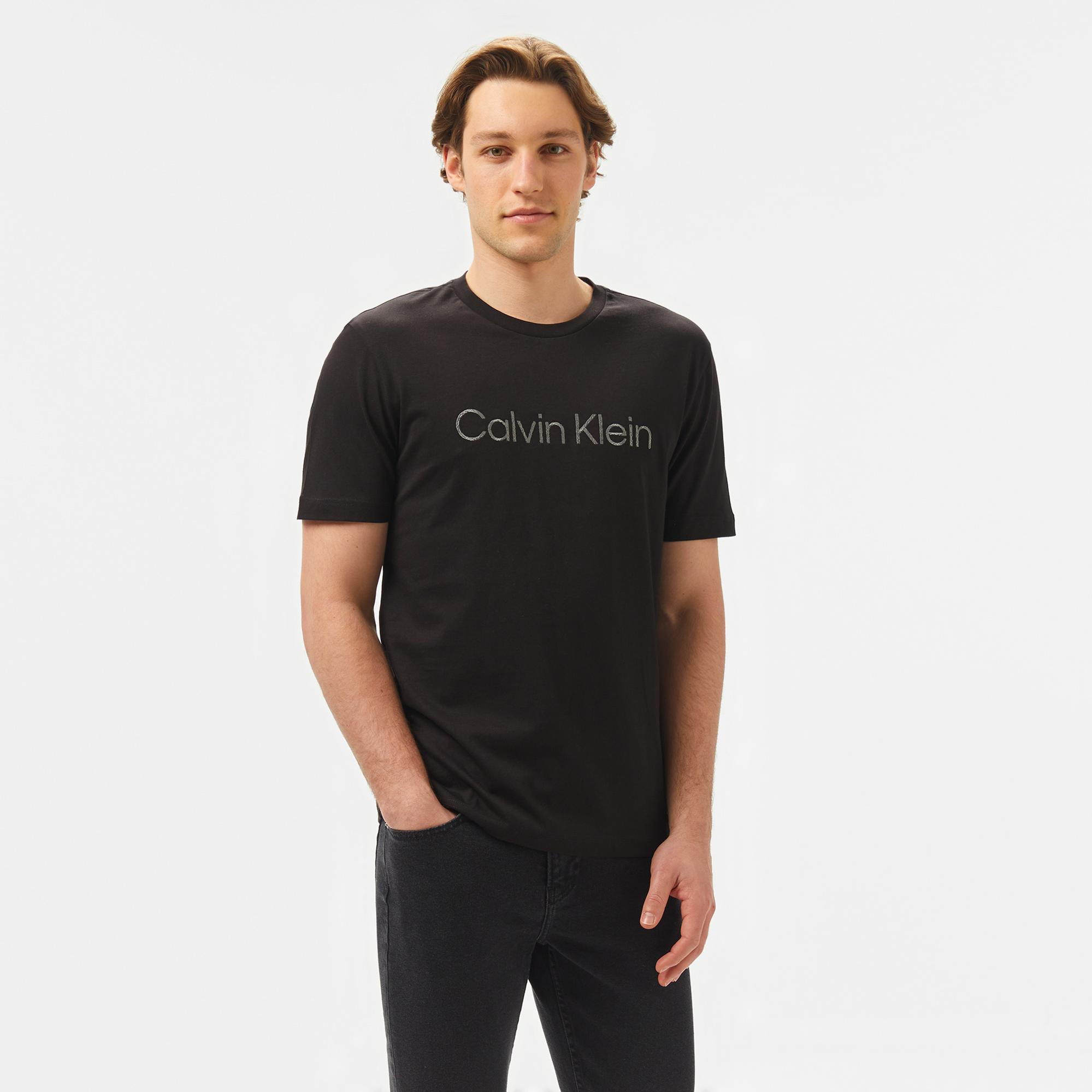 Calvin Klein Logo Erkek Siyah T-Shirt